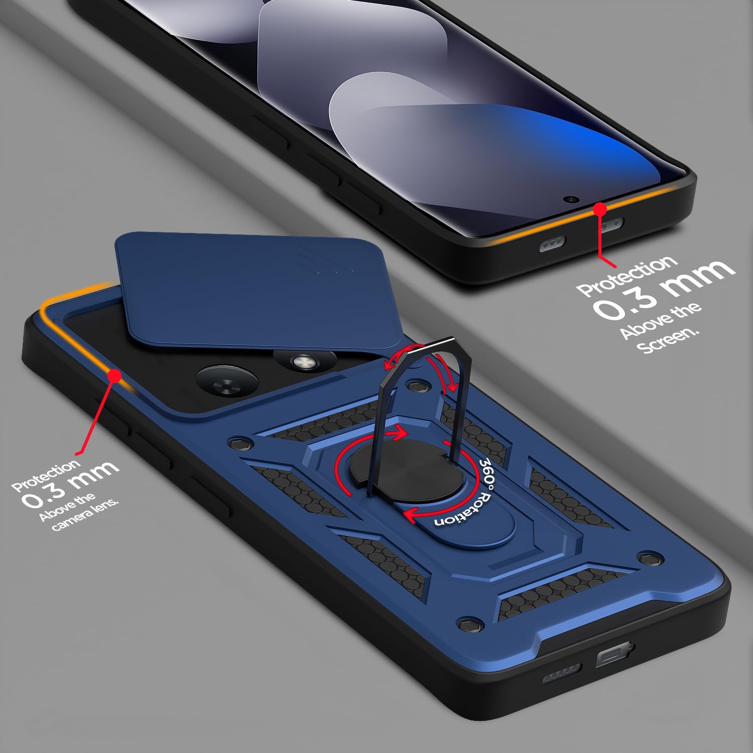 Blue mobile cover for Redmi Note 15 5G/360 – Pikkme – photo 4