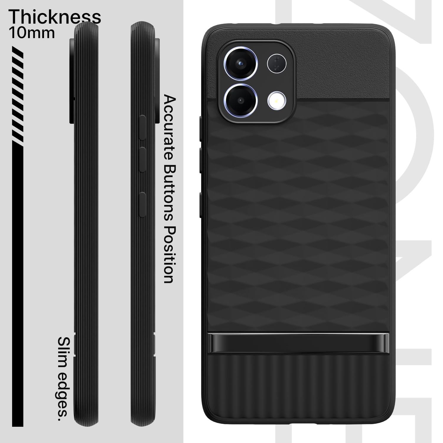 Pikkme Oppo K13 5G Shockproof Soft Flexible Gencase Back cover (Black)