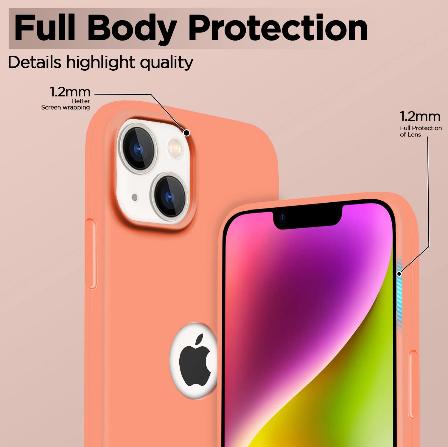 New peach Soft Silicone mobile cover for iPhone 14 Plus – Pikkme – photo 5