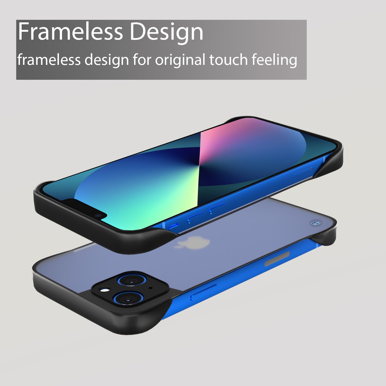 Pikkme iPhone 13 Frameless Back Cover (Black)