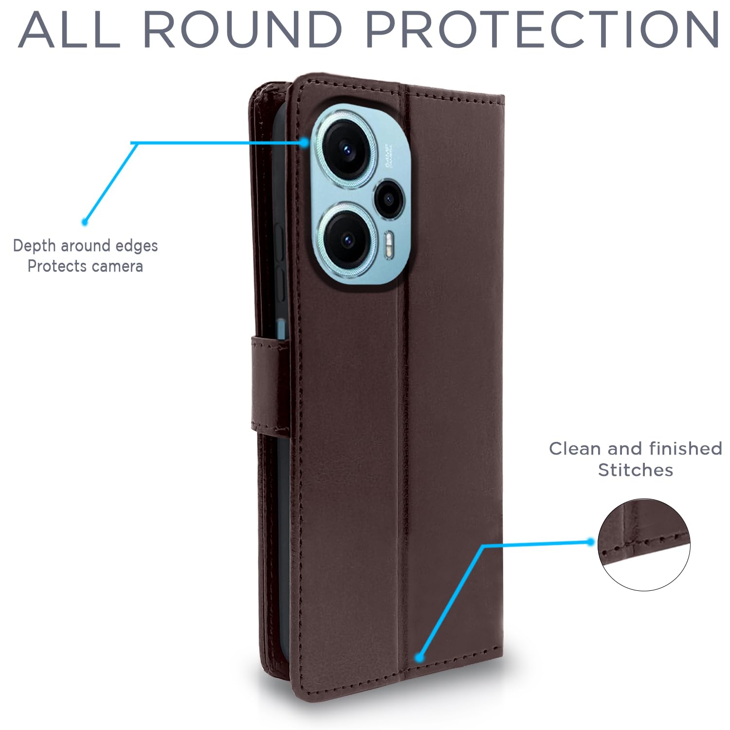Pikkme coffee flip cover for Poco F5 5G – photo 4