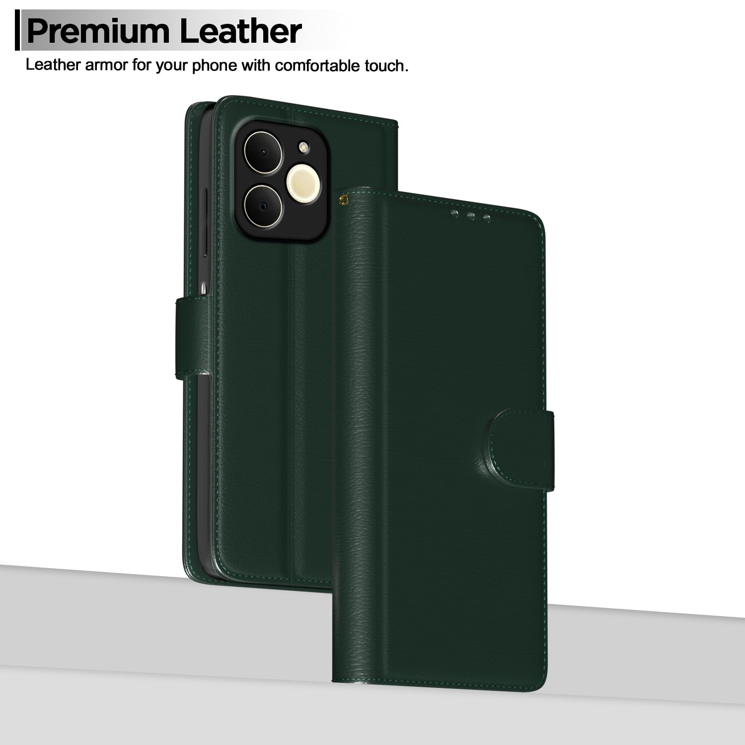 Pikkme Realme P4 Lite 4G green mobile flip cover – photo 2