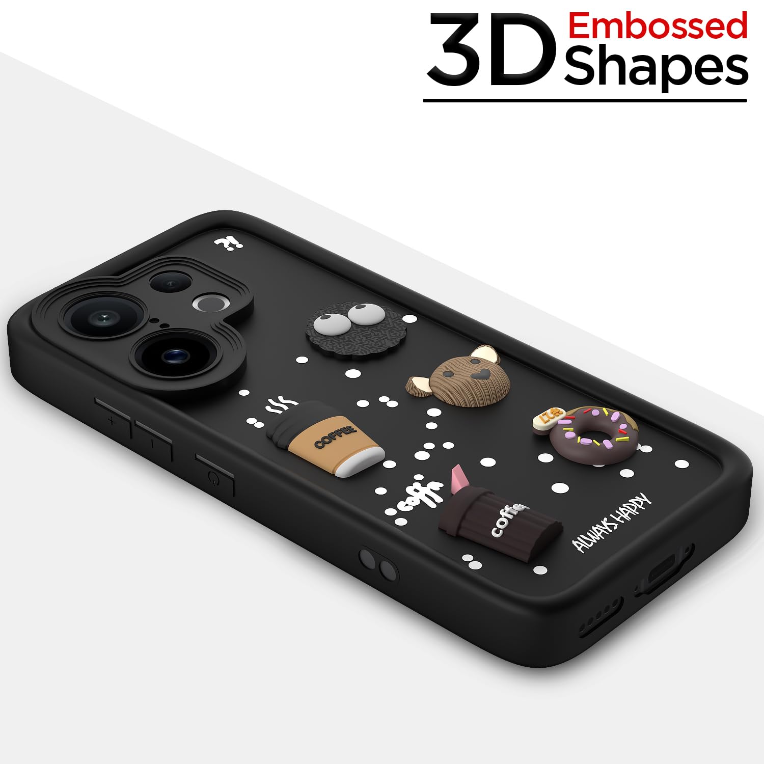 Black mobile cover for Vivo X200 FE 5G/3D – Pikkme – photo 3