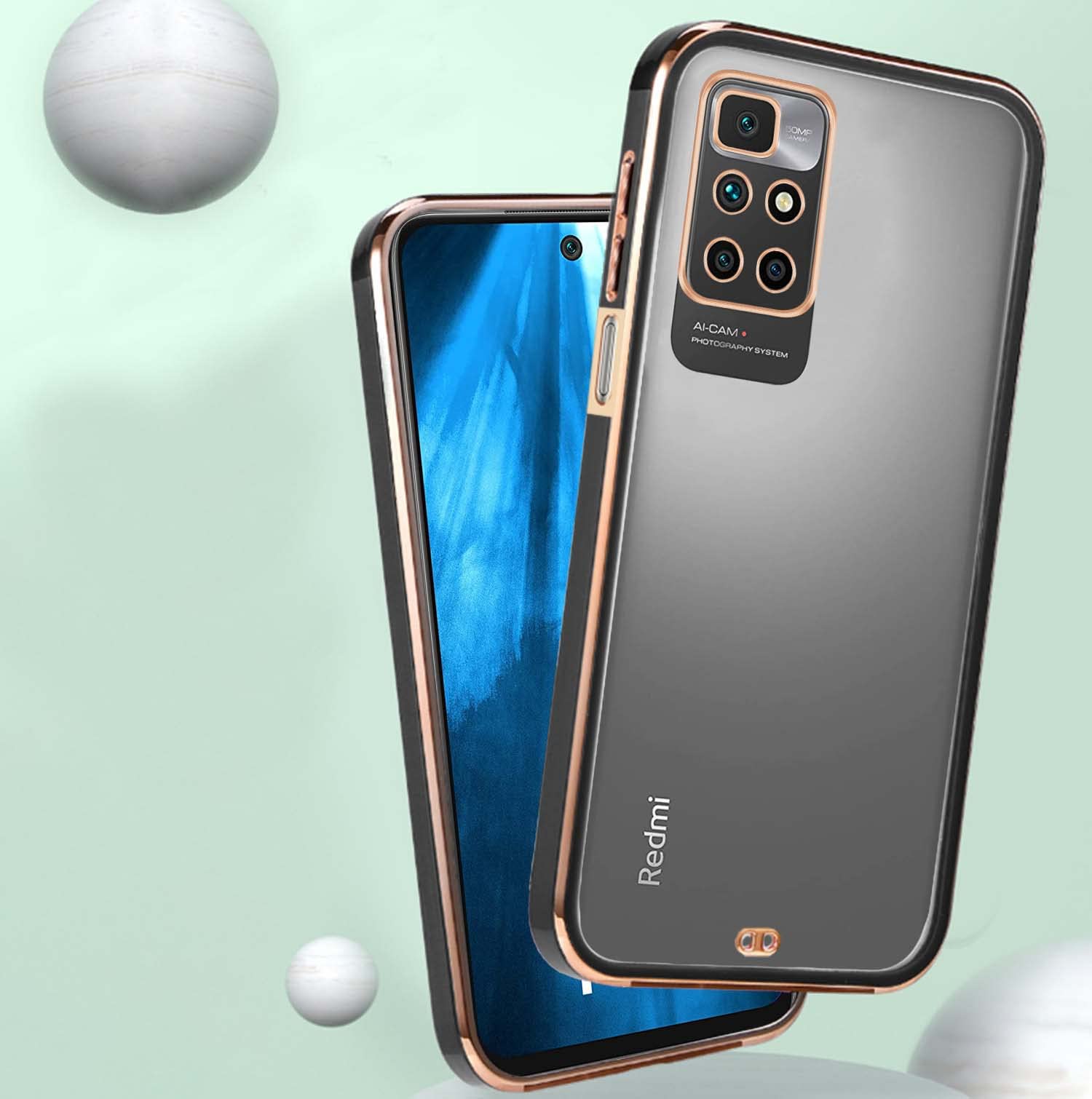 Pikkme black Chrome mobile cover for Redmi 10 Prime – photo 3