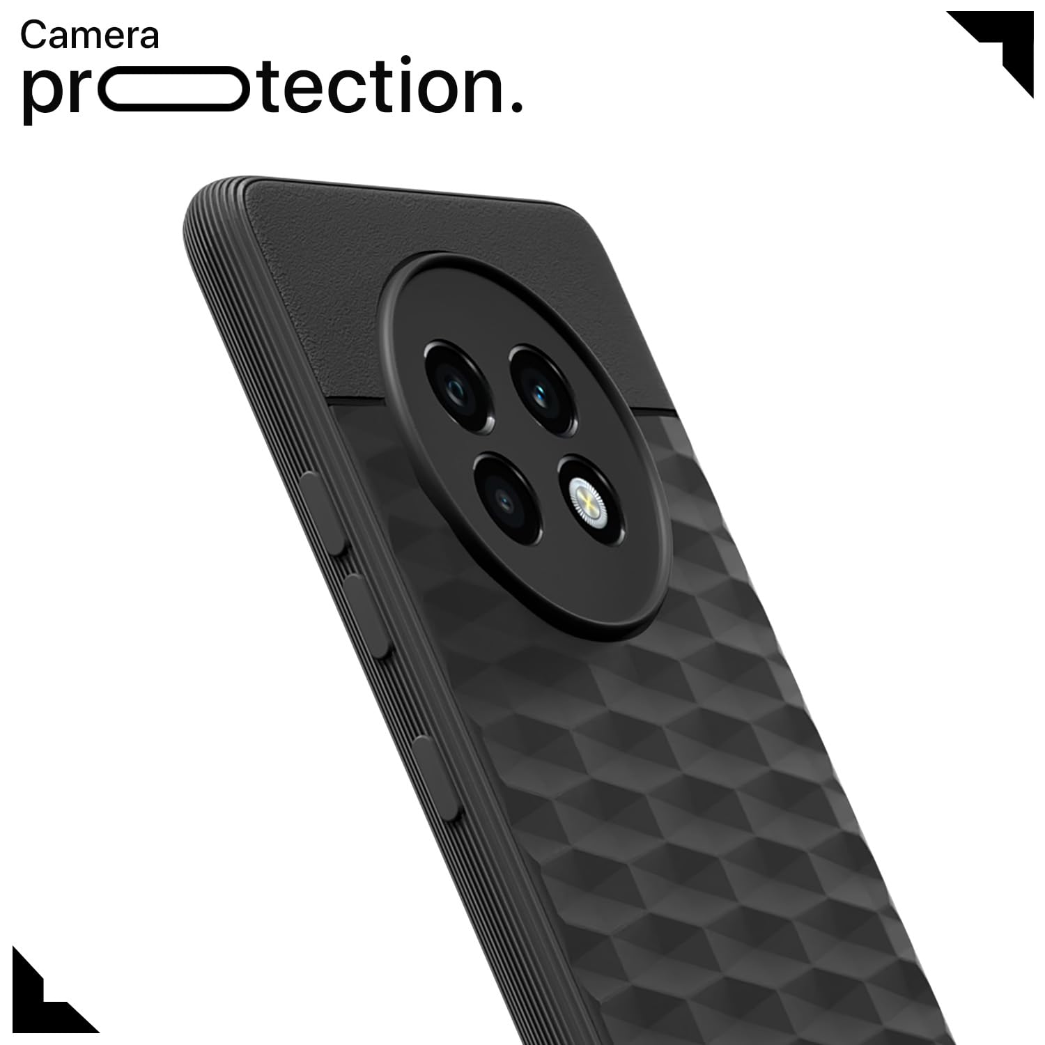 Pikkme Realme 13 Plus 5G / Realme P1 Speed 5G Gencase Back Cover (Black)