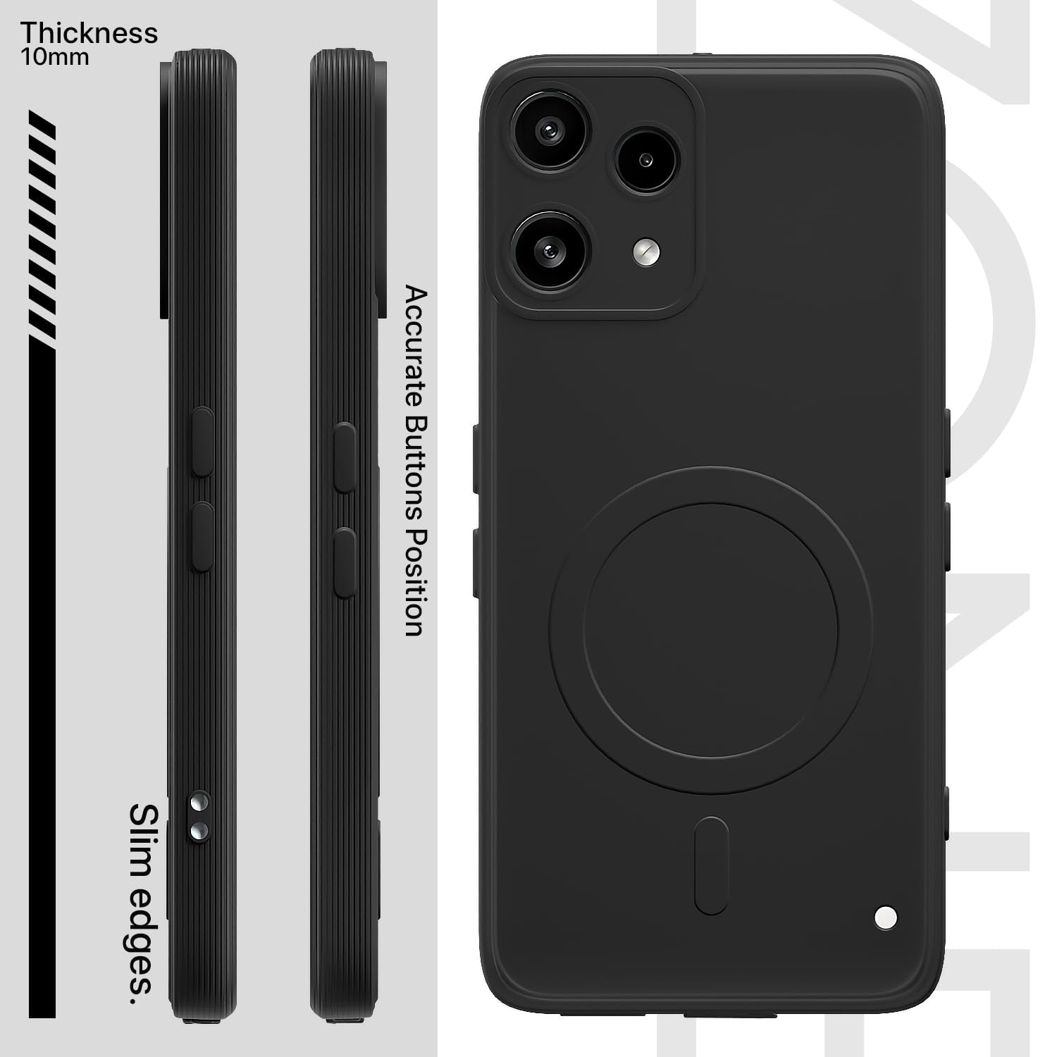 Nothing Phone 3a Lite 5G mobile cover in black by Pikkme – photo 3