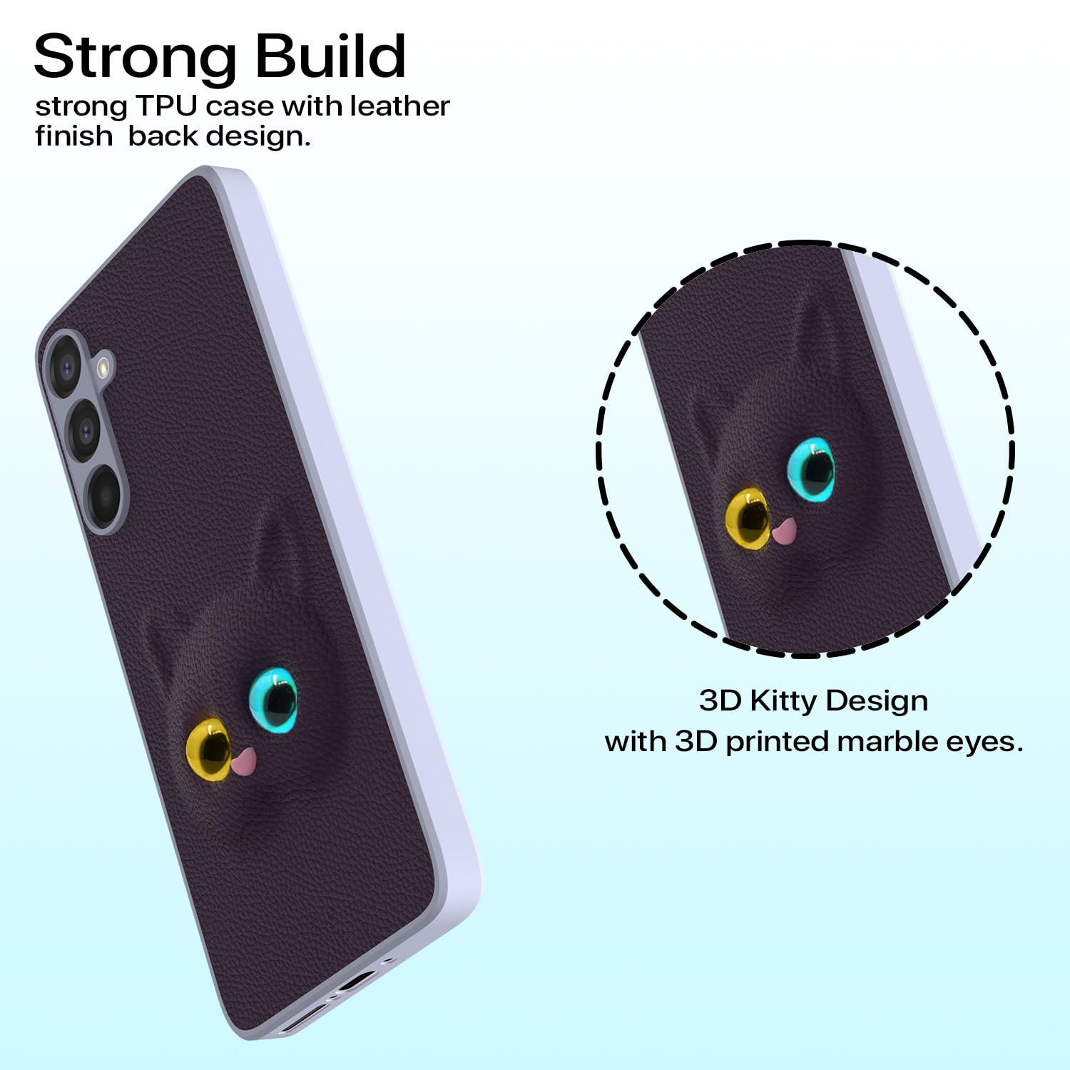 Pikkme Samsung Galaxy A36 5G Kitty Back Cover (Purple)