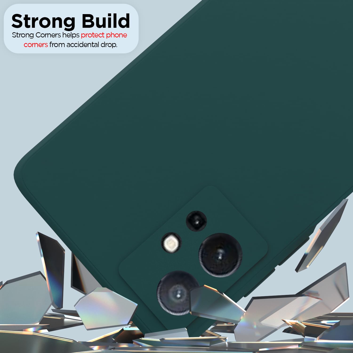 Green back cover for Vivo T1/Y75/iQOO Z6 5G – Pikkme – photo 5