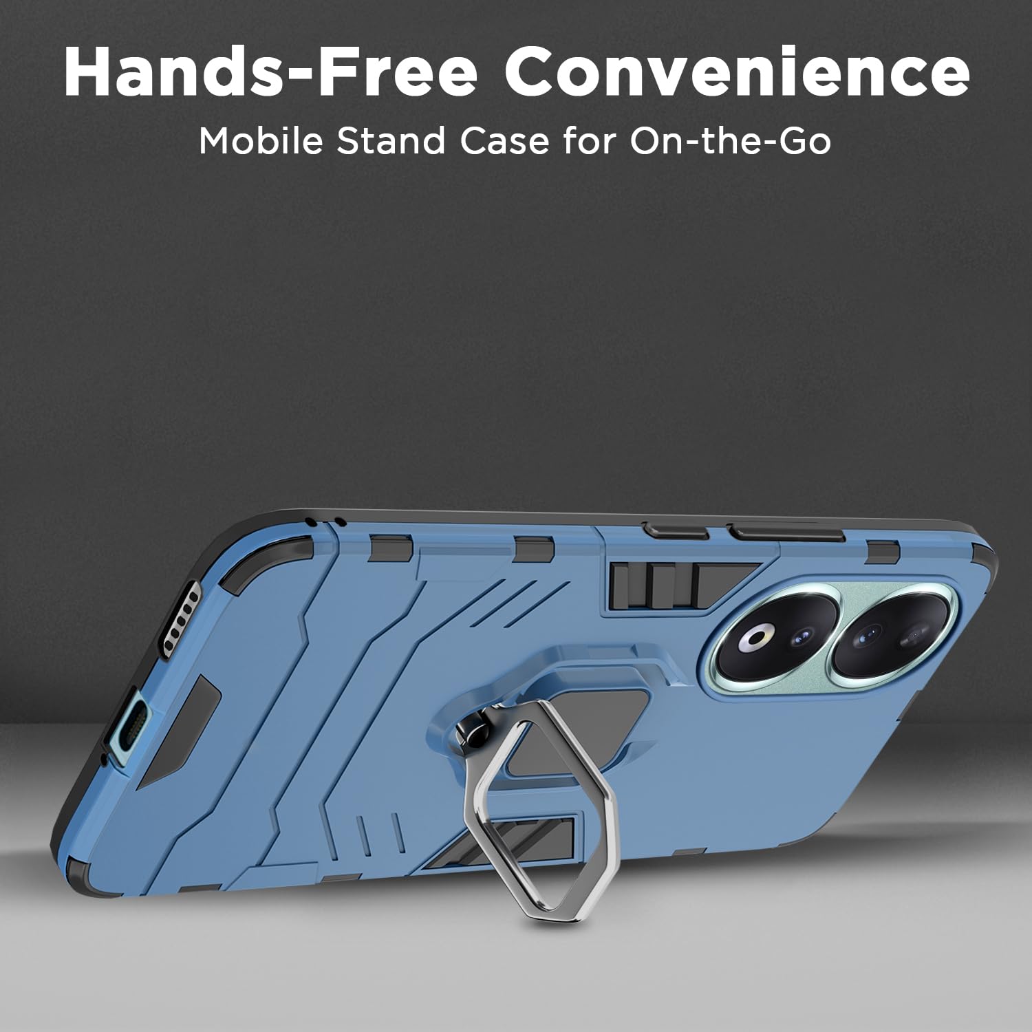 Pikkme Honor 90 5G D5 Tough Armor Back Cover | Blue