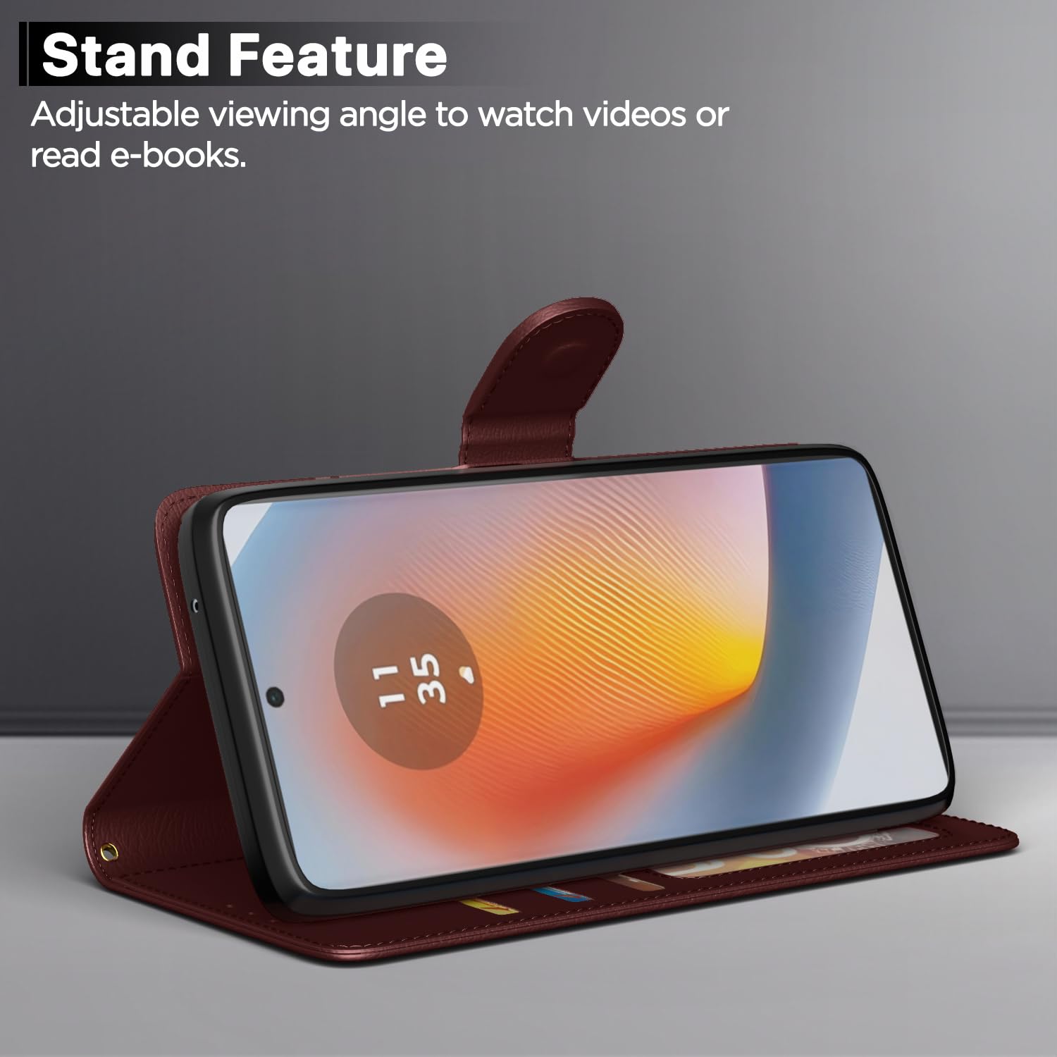 Pikkme Moto Edge 50 Fusion 5G Vintage Flip Cover (Brown)