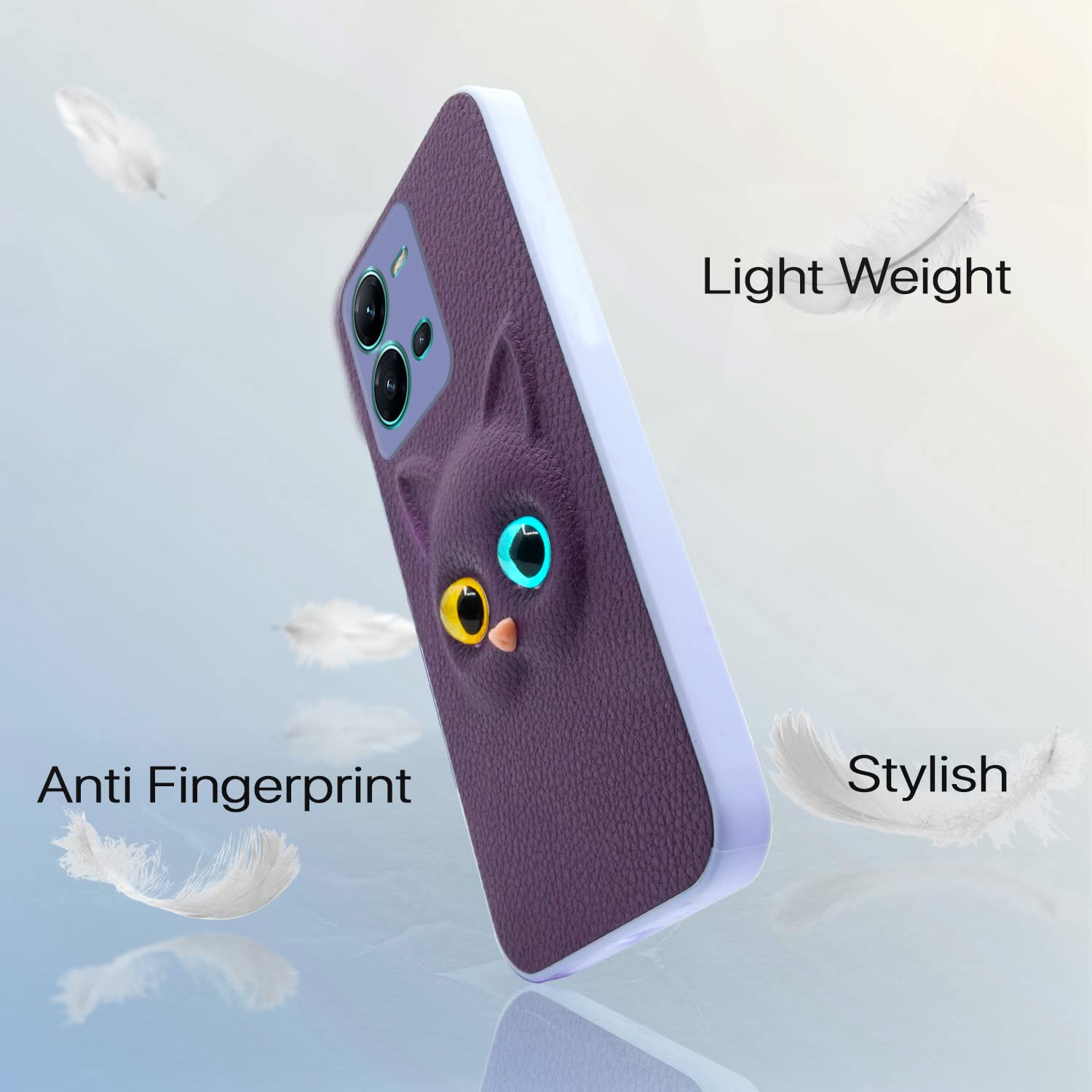 Pikkme Vivo V25 5G Kitty Back Cover (Purple)