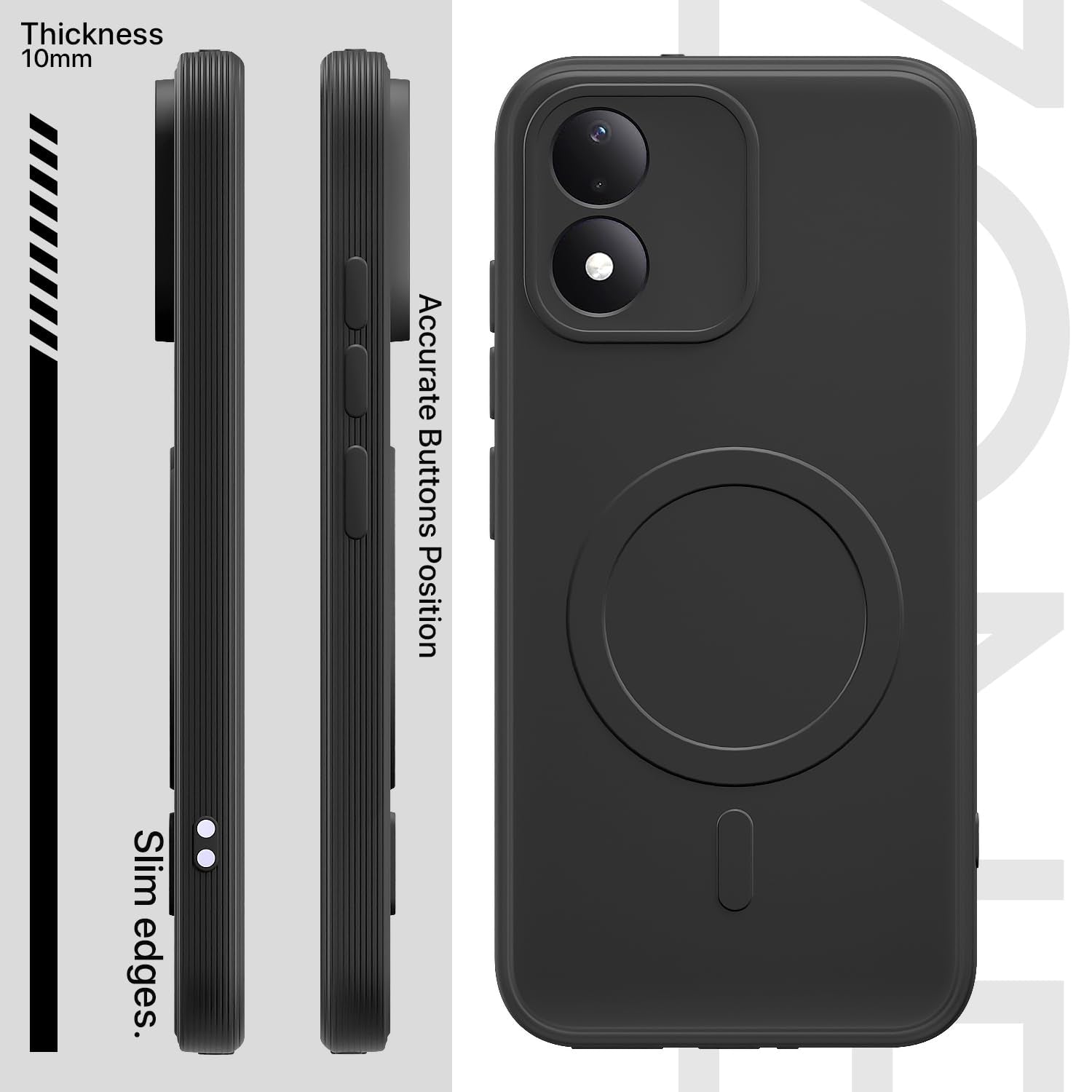 Pikkme Redmi Note 17 5G MagSafe black mobile cover – photo 3