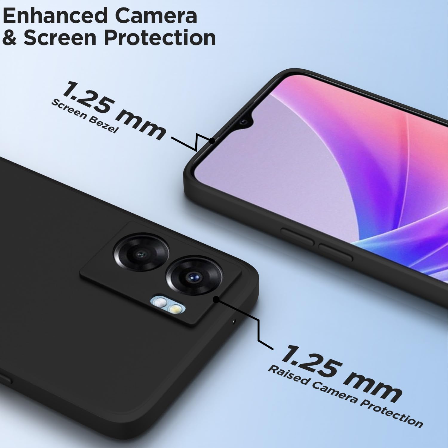 Pikkme Oppo K10 5G Liquid Silicone Back Cover (Black)