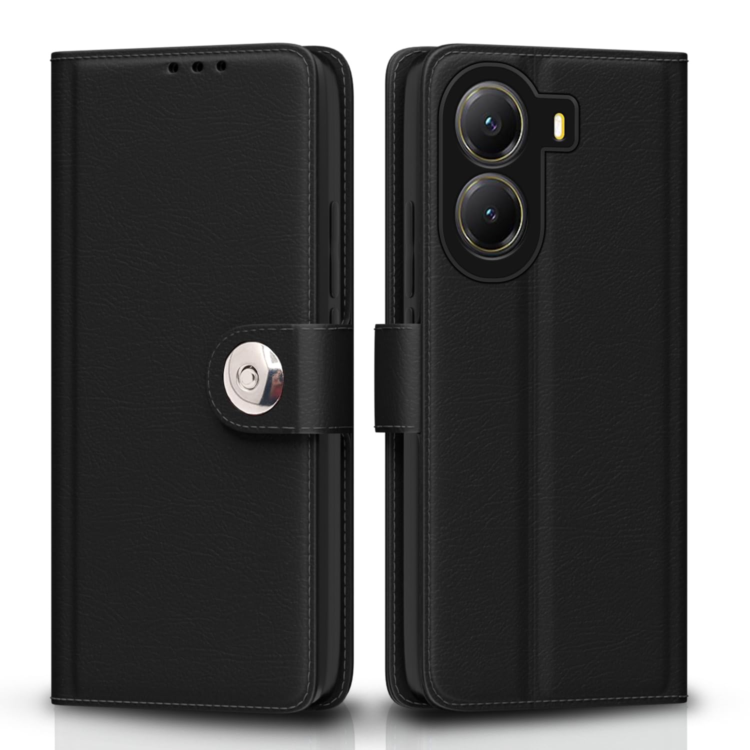 POCO X7 Pro 5G Button flip case in black by Pikkme