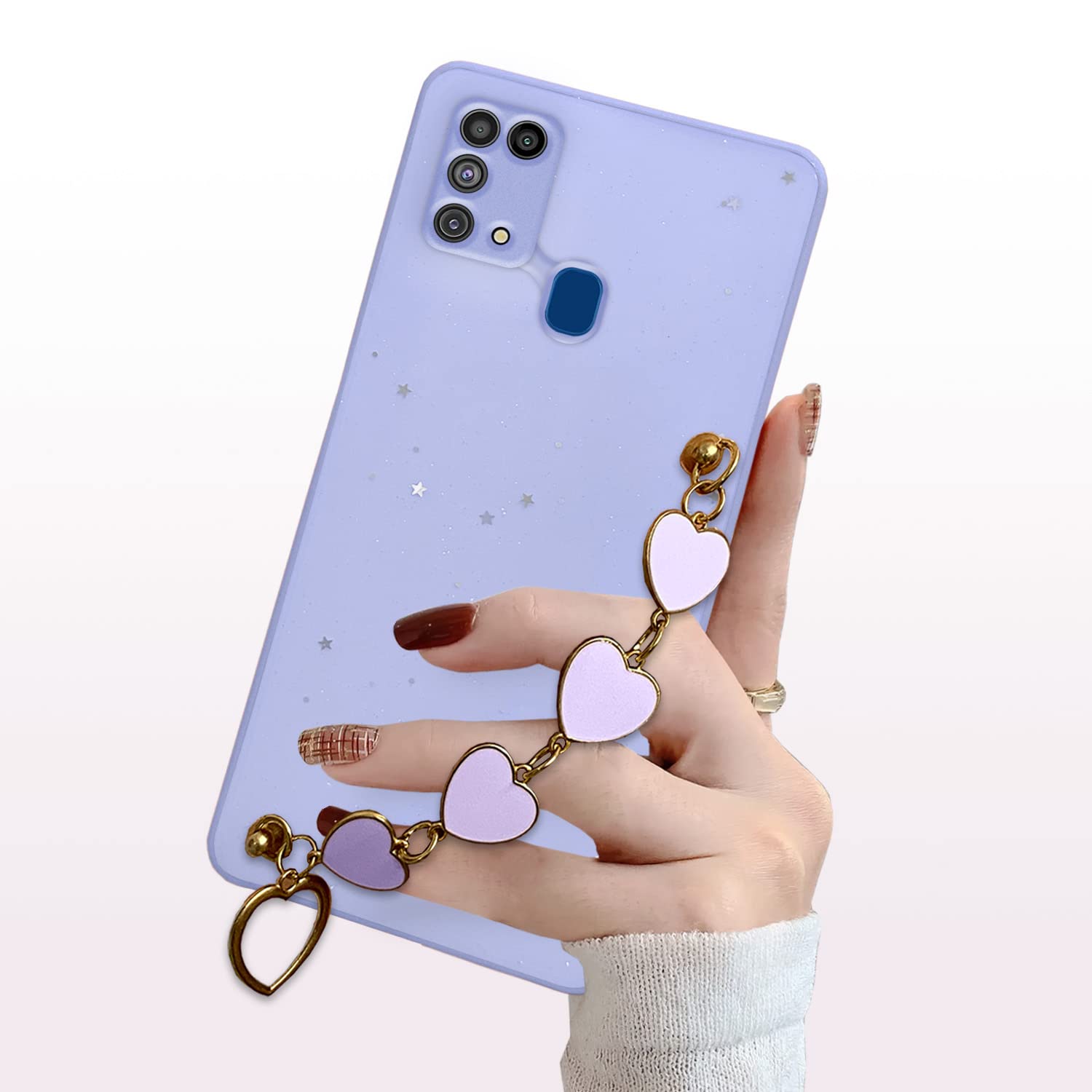 Pikkme Samsung Galaxy M31 / M31 Prime / F41 Chain Back Cover (Purple)