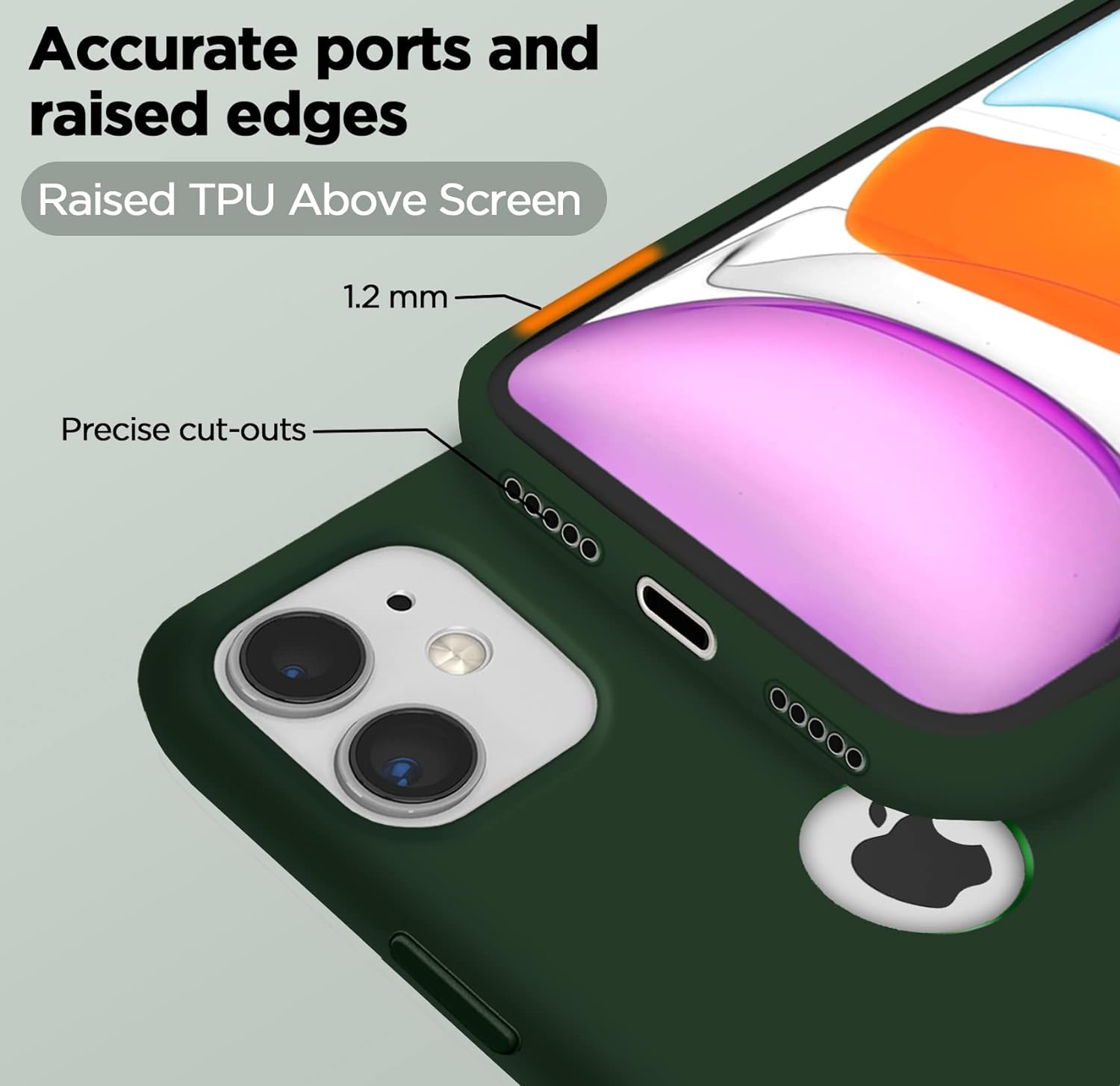 Pikkme iPhone 11 Silicone Back Cover (Green)