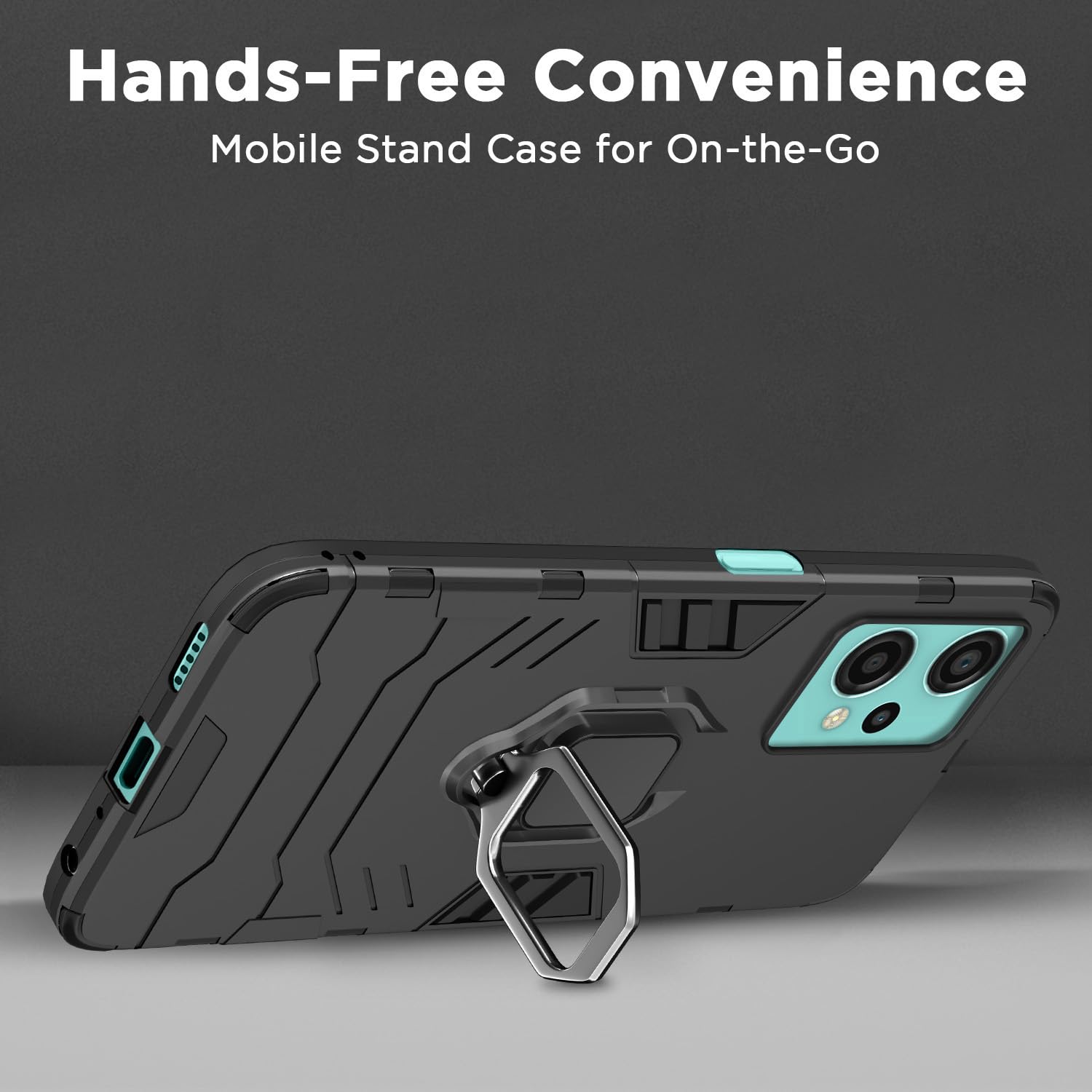 Pikkme OnePlus Nord Ce 2 Lite 5G D5 Tough Armor Back Cover | Black