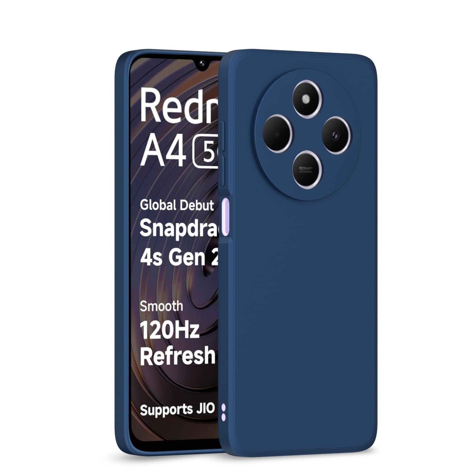 Blue Matte back cover for Redmi A4/14C/Poco C75 5G – Pikkme