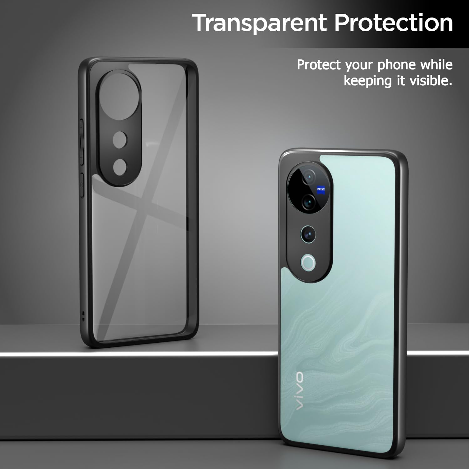 Vivo V40/V40 Pro/T3 Ultra 5G Hybrid back cover in black by Pikkme – photo 3