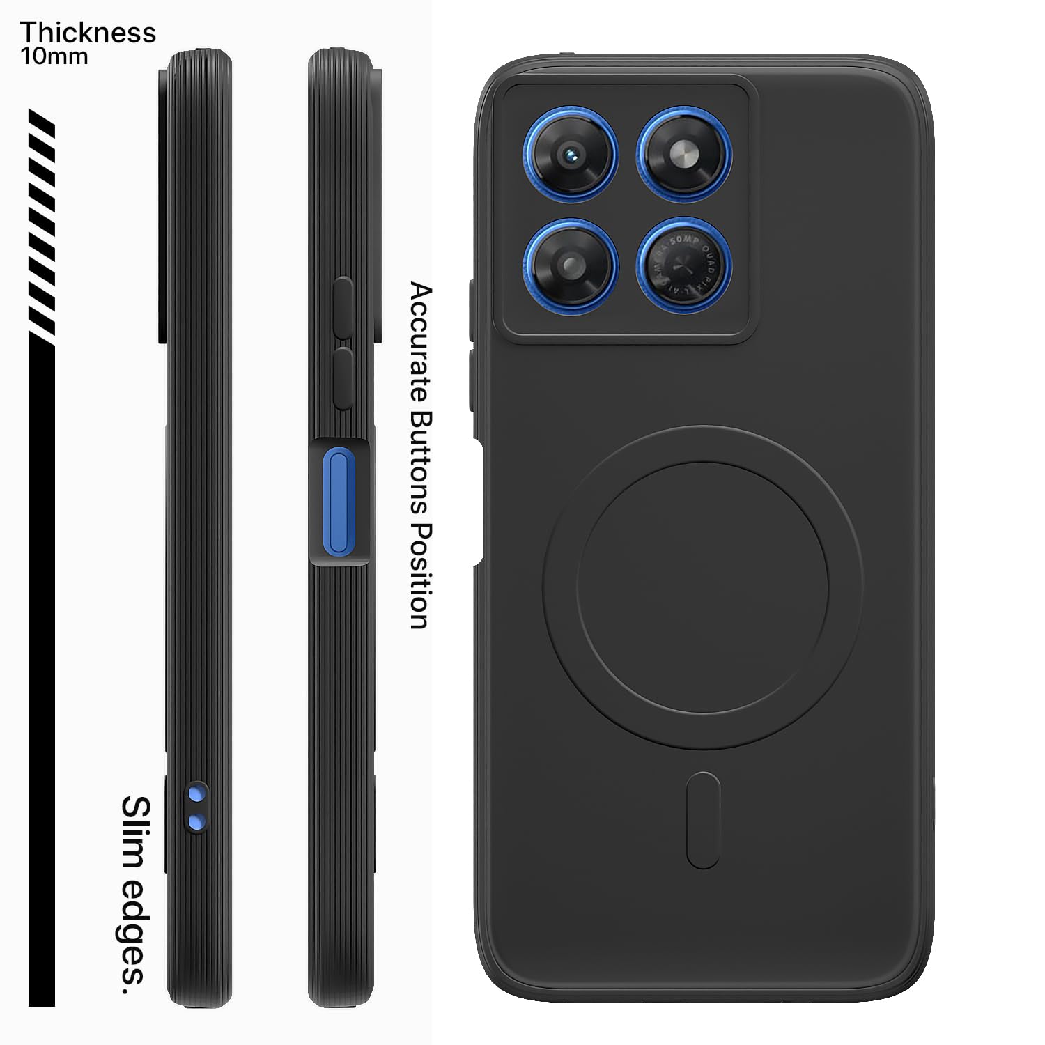 Moto G37 5G mobile cover in black by Pikkme – photo 3