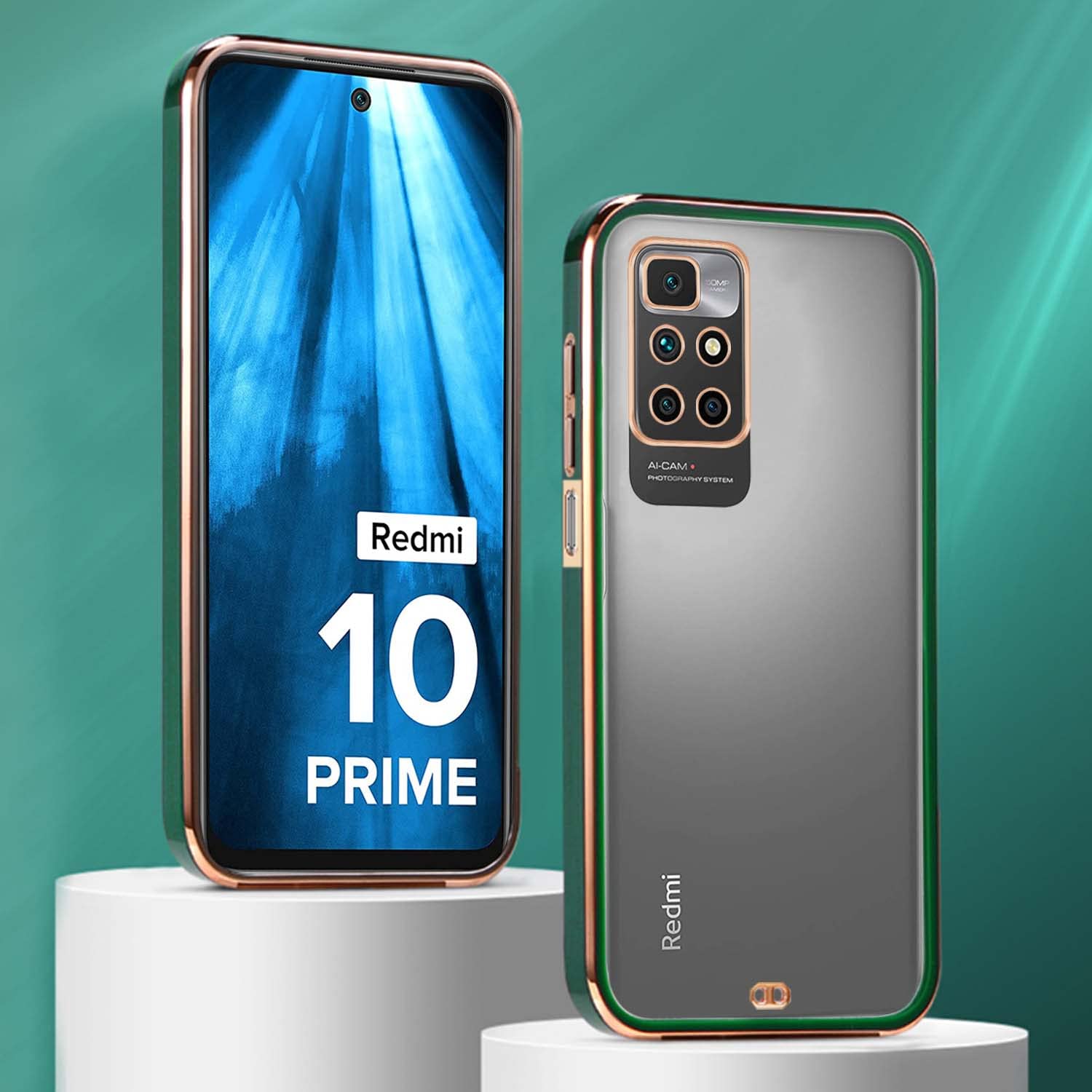 Pikkme green Chrome mobile back cover for Redmi 10 Prime – photo 6