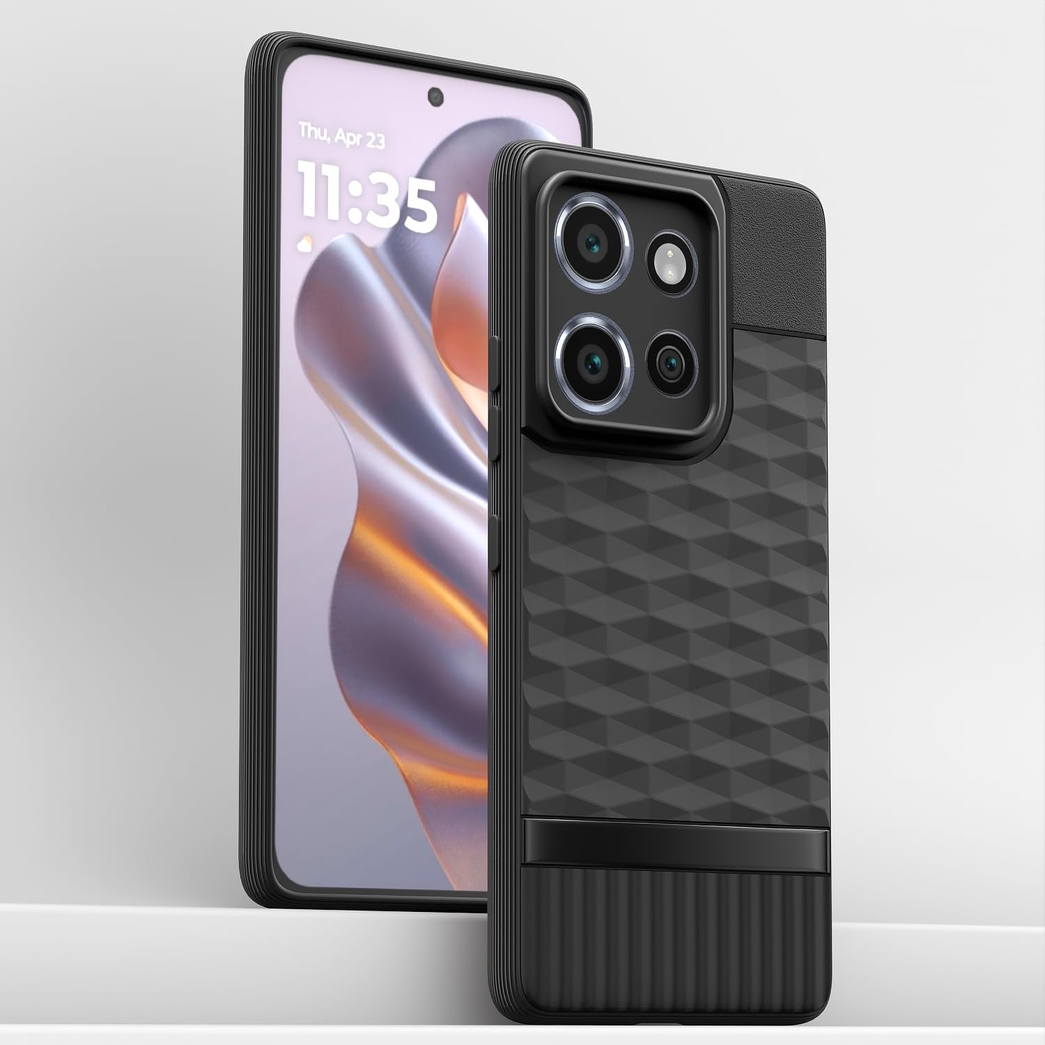 Moto G86 5G Silicone mobile back cover in black by Pikkme – photo 2