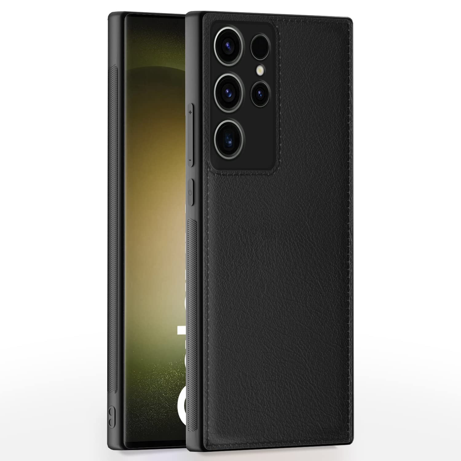 Samsung Galaxy S23 Ultra 5G Leather Back Cover – Black