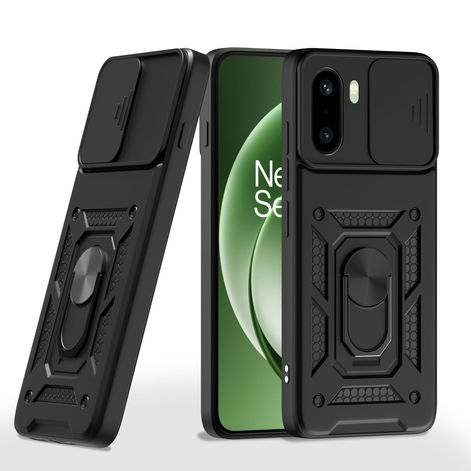 OnePlus 15R 5G/360 D10 Camera Shield mobile back cover in black by Pikkme