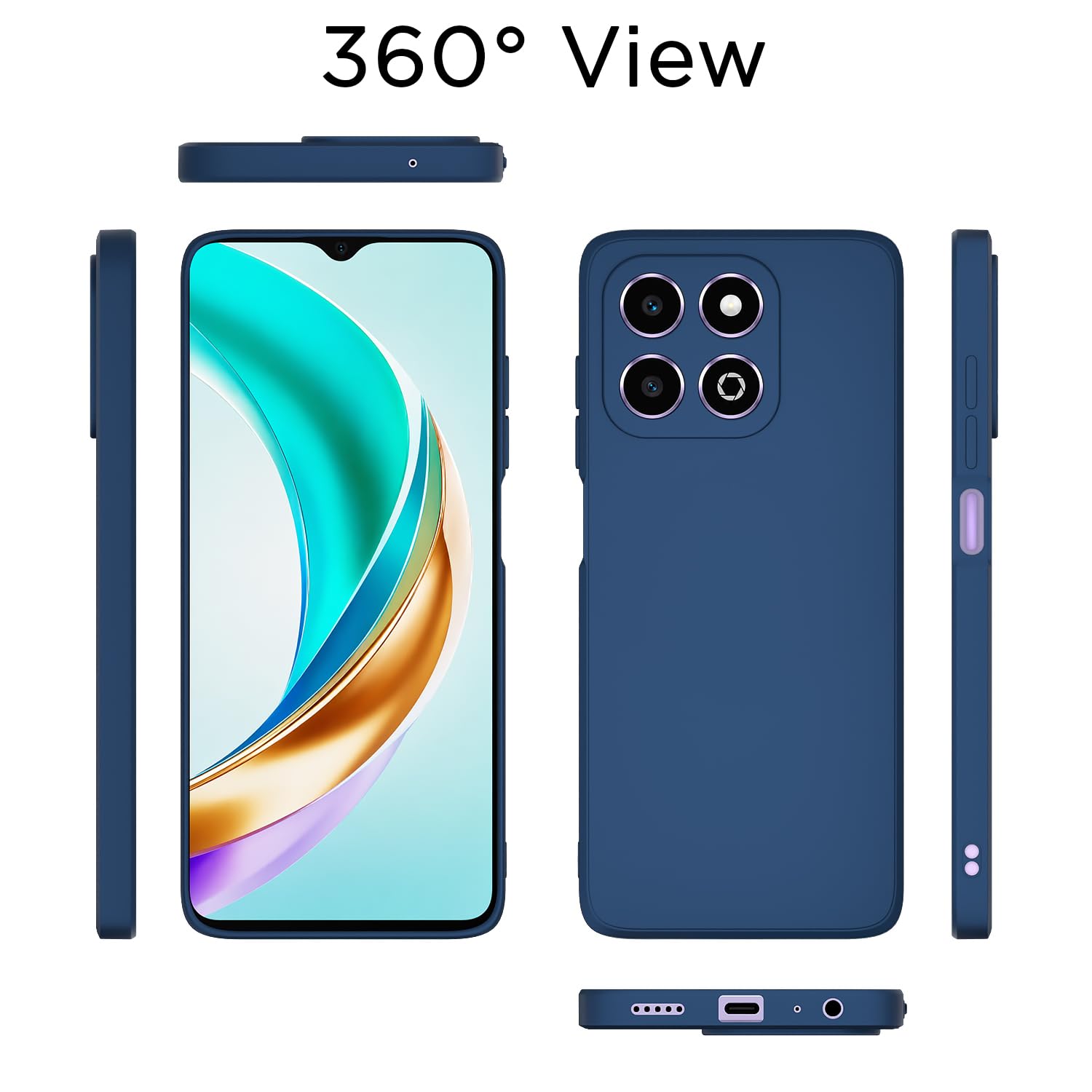 Honor X6b Matte mobile cover in blue by Pikkme – photo 4