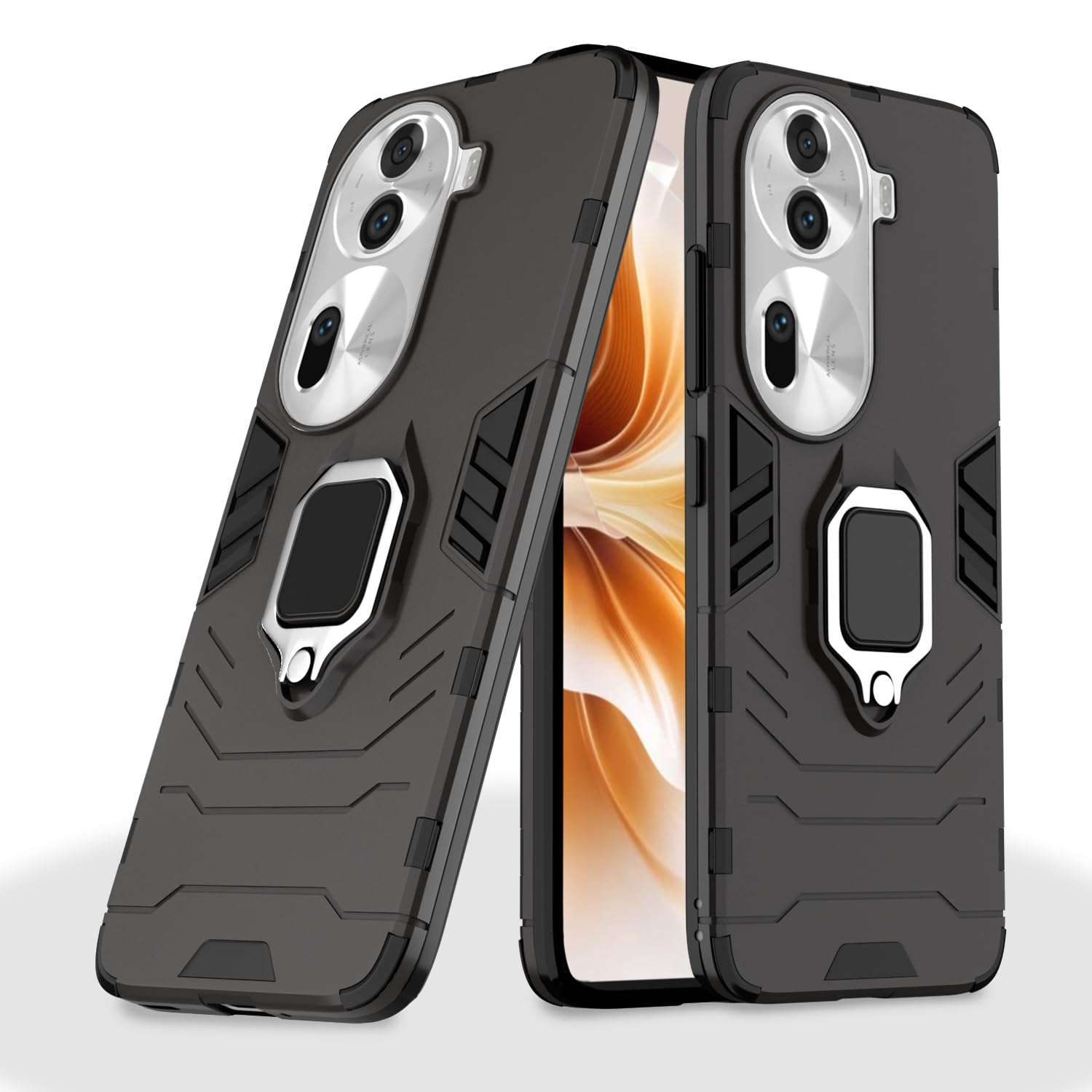 Black D5 Tough Armor mobile back cover for Oppo Reno 11 Pro 5G – Pikkme