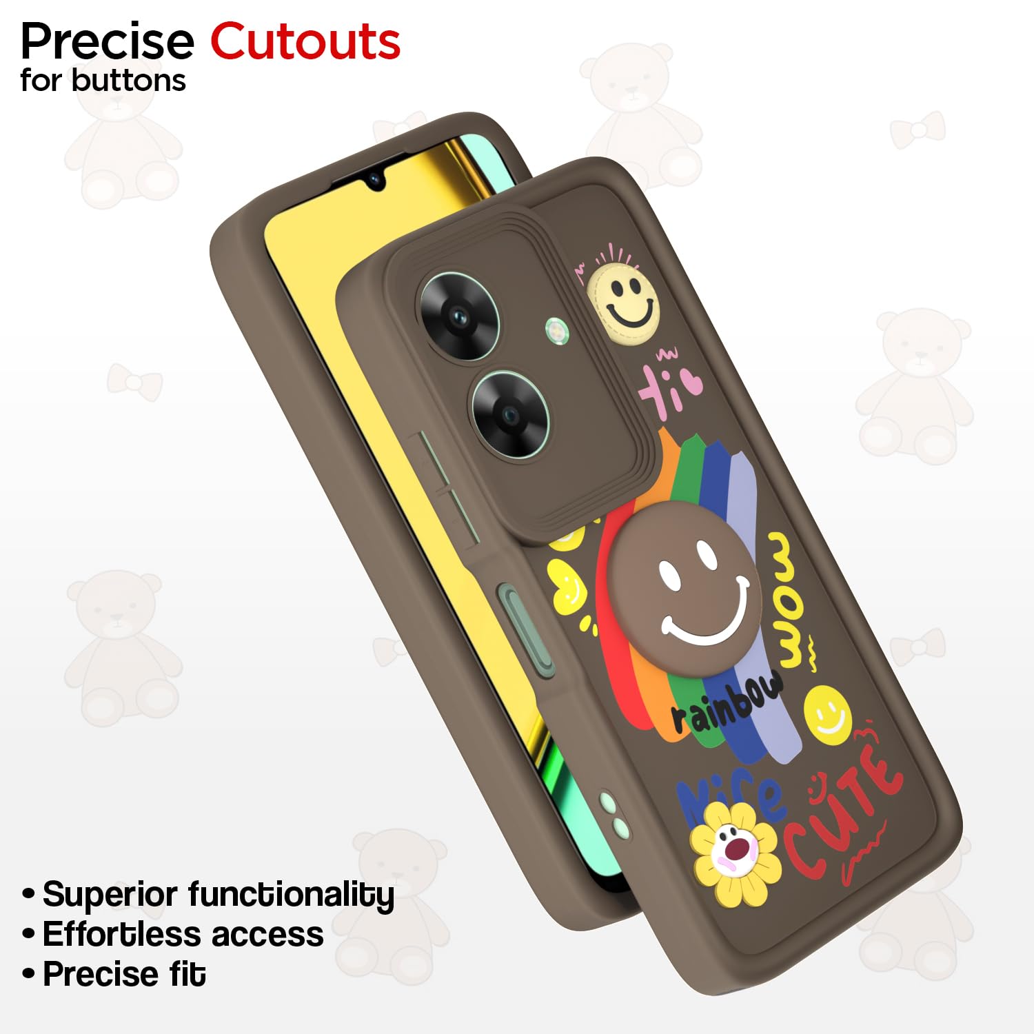 Pikkme brown mobile back cover for Realme Narzo N61/C61 4G – photo 6