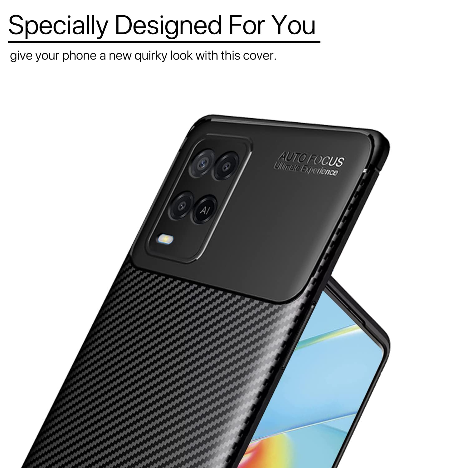 Black Carbon mobile back cover for Oppo A54 – Pikkme – photo 6