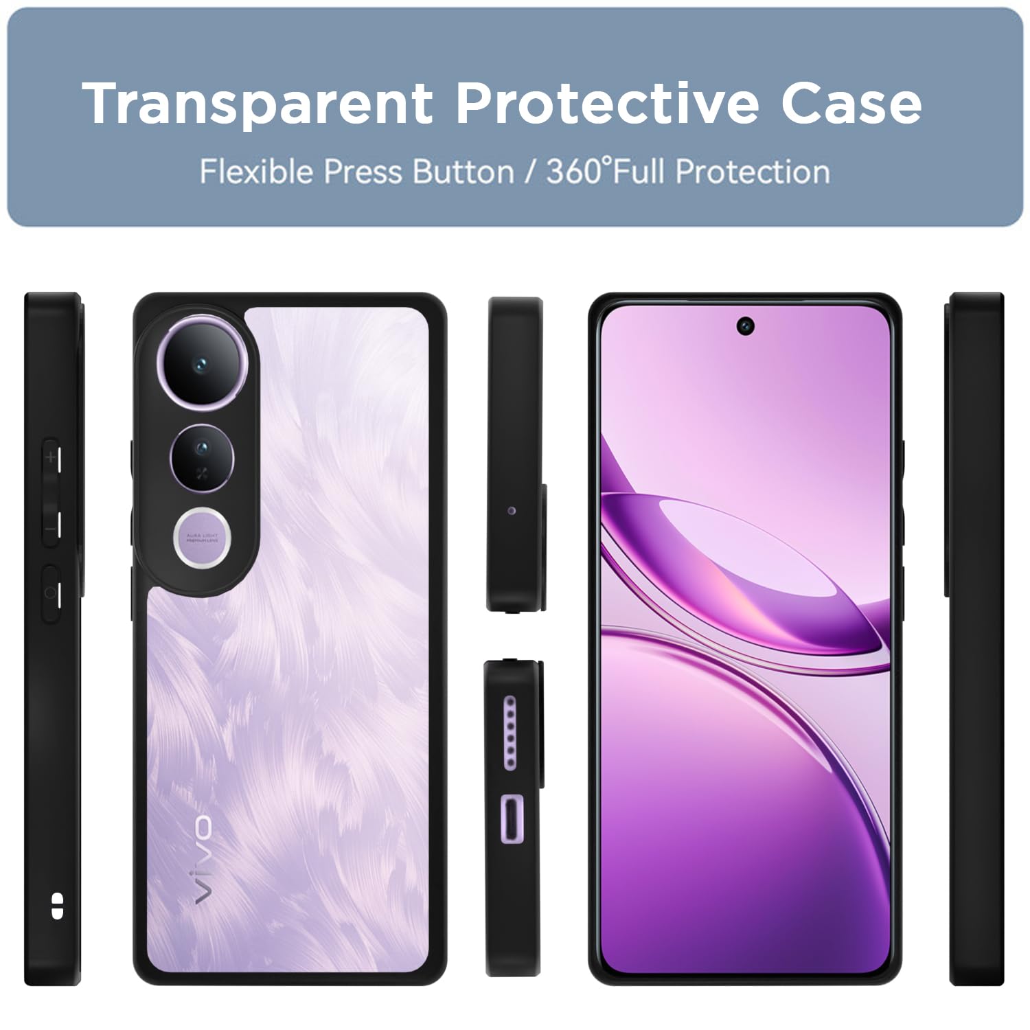 Pikkme black phone cover for Vivo V50 Lite 4G – photo 2