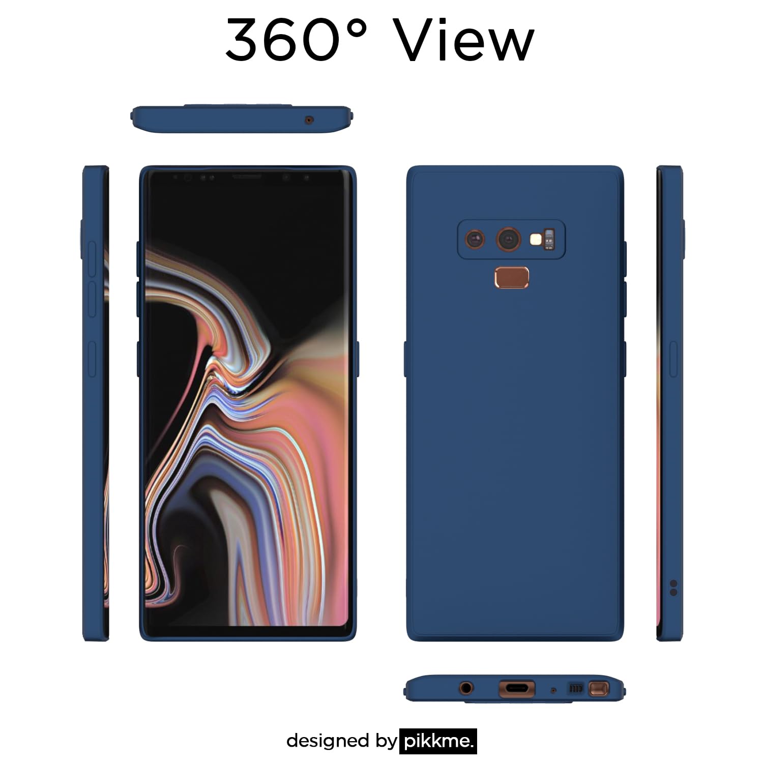 Blue phone cover for Samsung Note 9 – Pikkme – photo 2