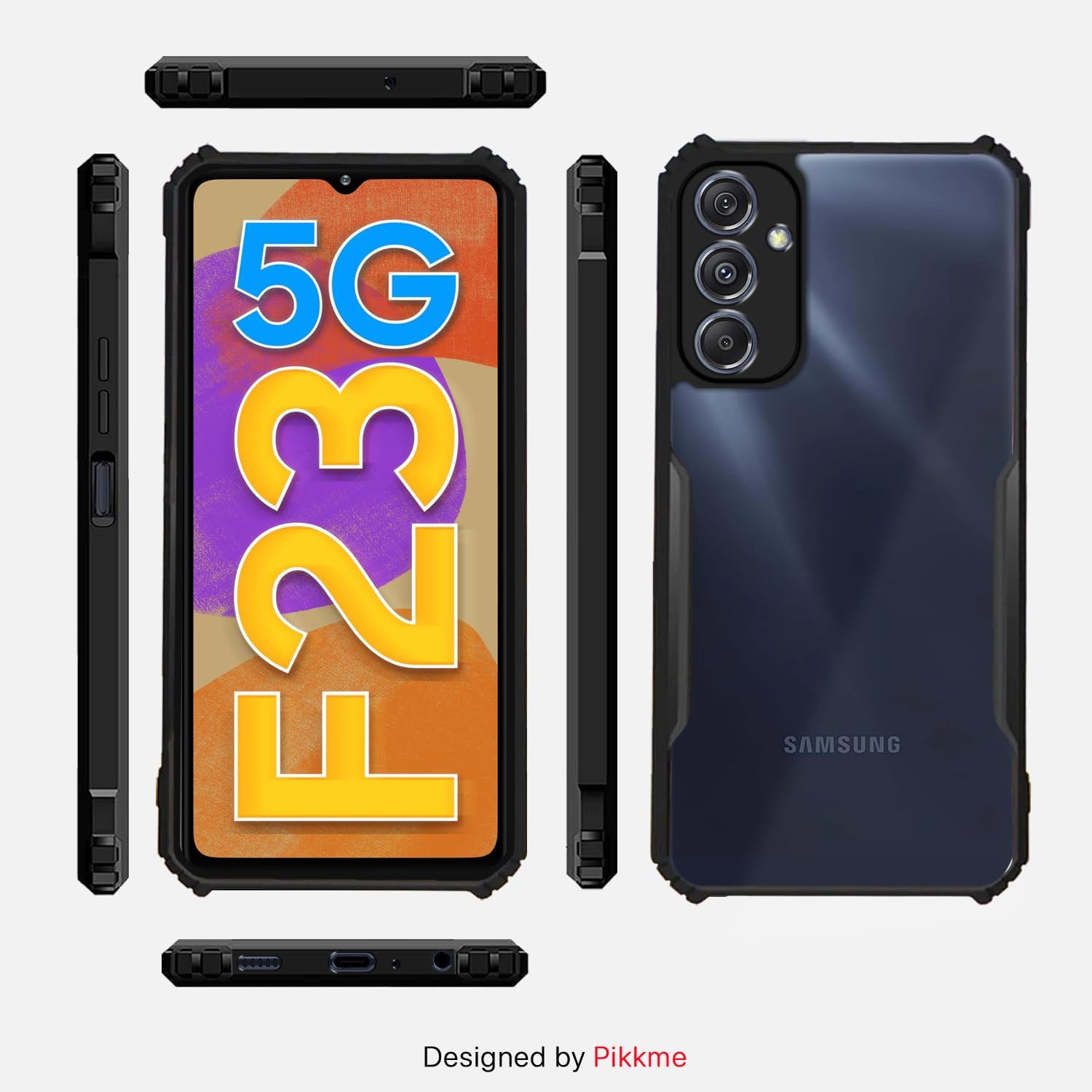 Pikkme Samsung Galaxy F23 5G Eagle Back Cover (Black)