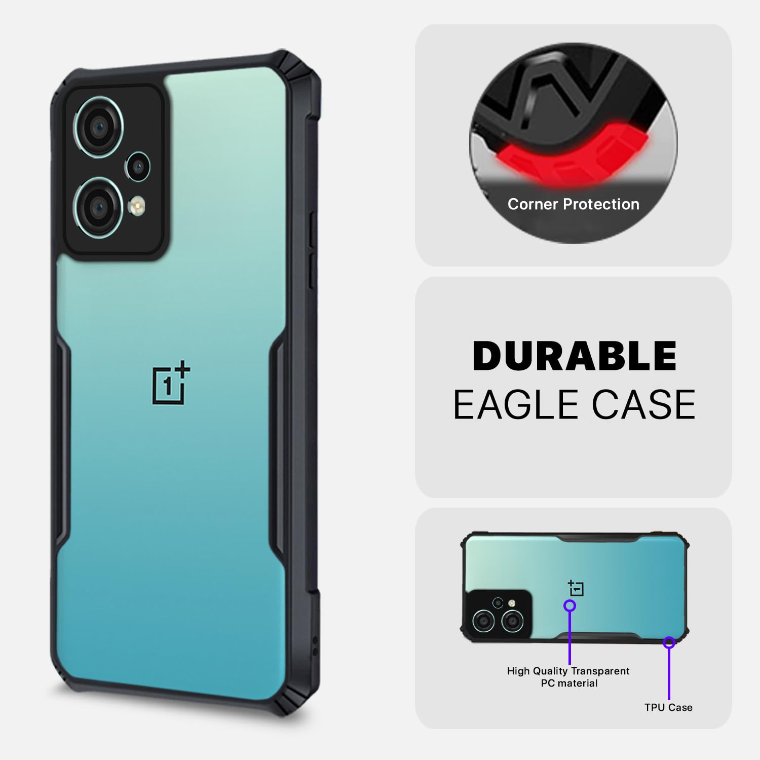 Pikkme black Hybrid back cover for OnePlus Nord CE 2 Lite 5G – photo 5