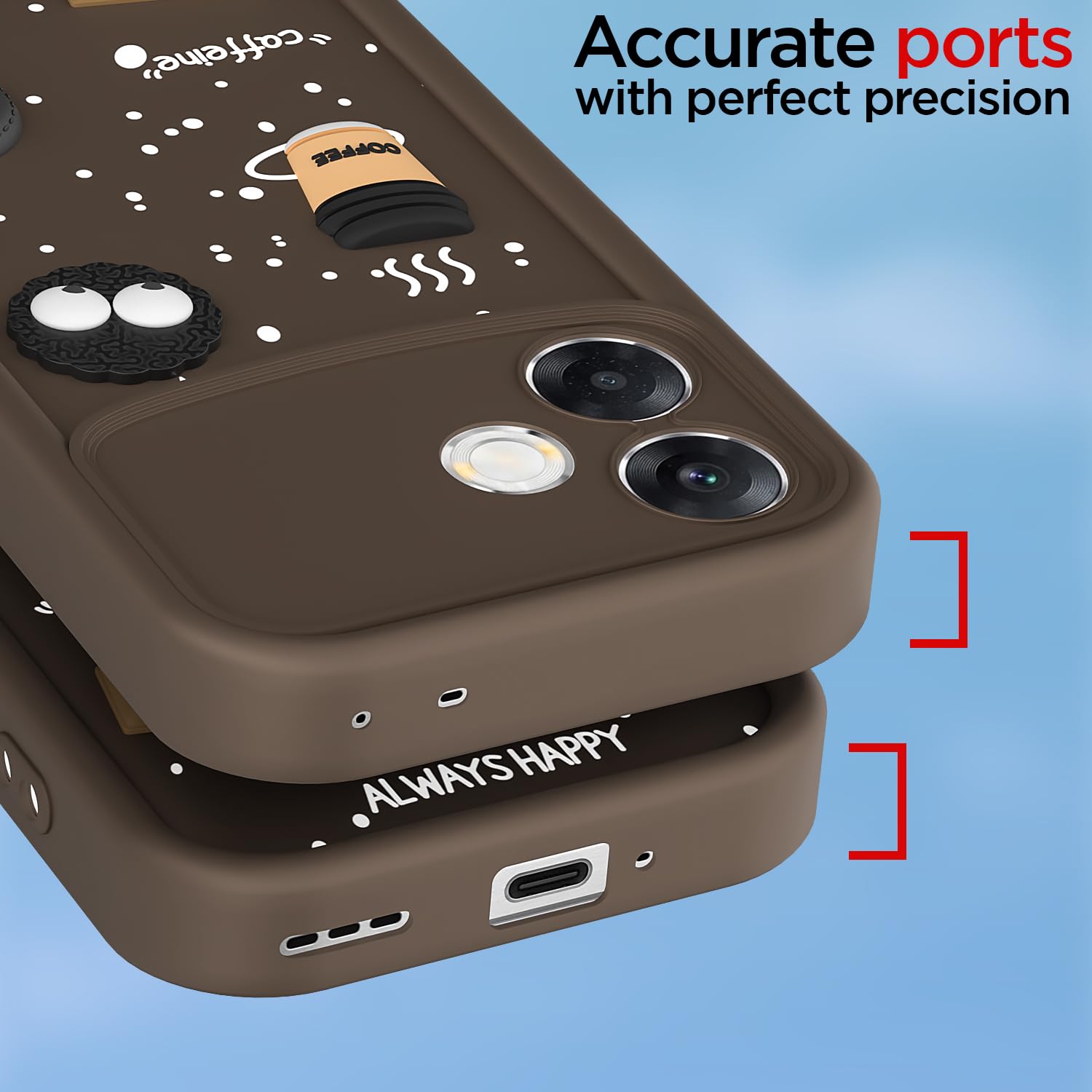 Brown Silicone back cover for Oppo F33 Pro 5G/3D – Pikkme – photo 4
