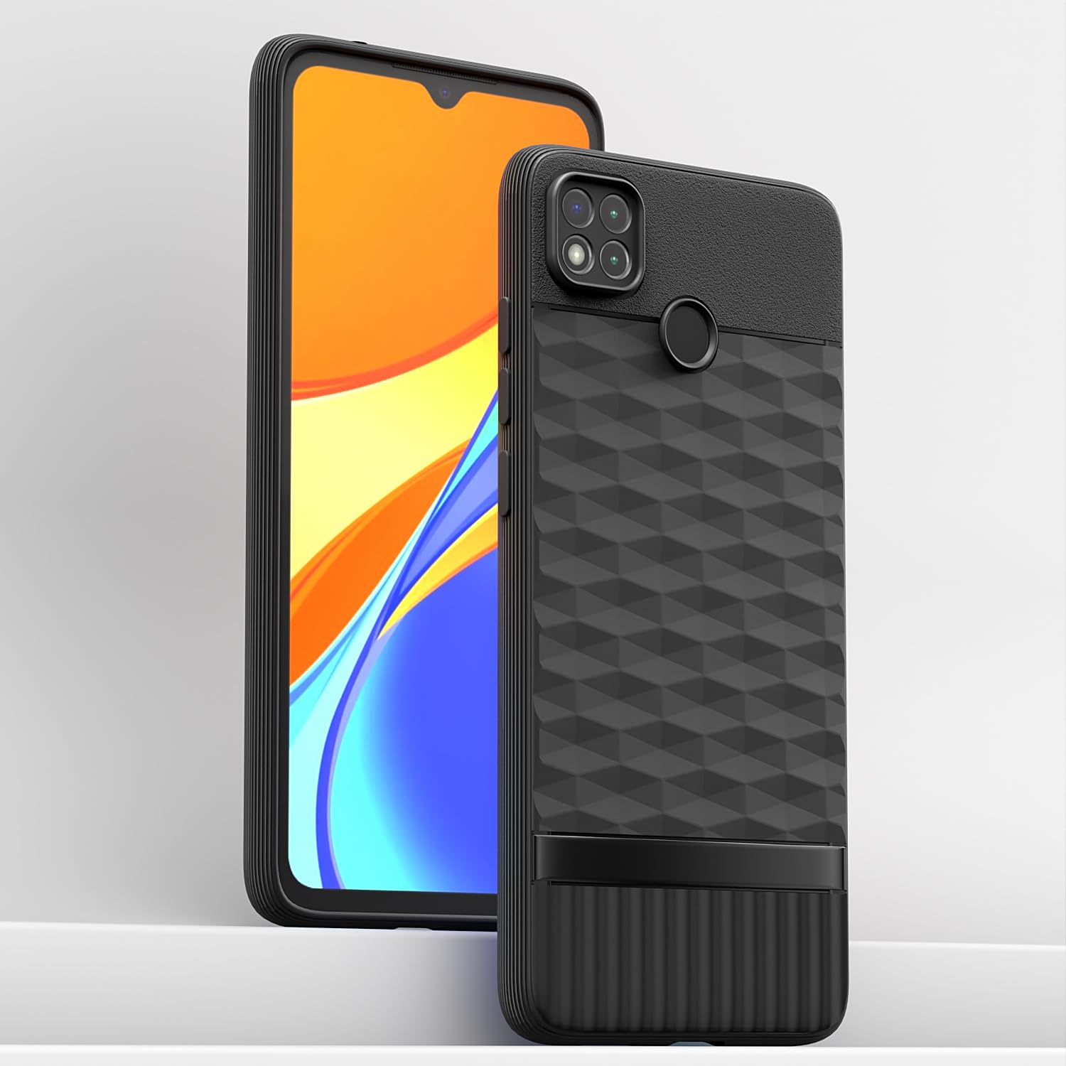 Pikkme Poco C31, Mi Redmi 10A / 10A Sport, Redmi 9 / Redmi 9 Activ / 9C Gencase Back Cover (Black)