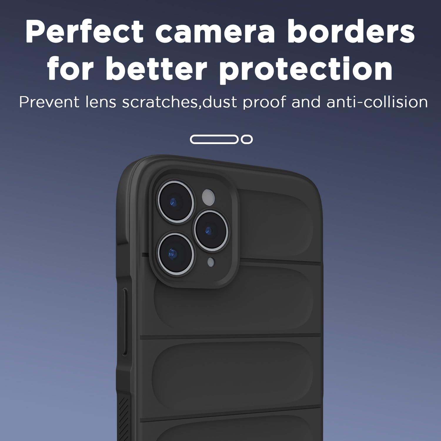 Pikkme iPhone 11 Pro ZigZag Soft matte Liquid Silicone Back Cover (Black)