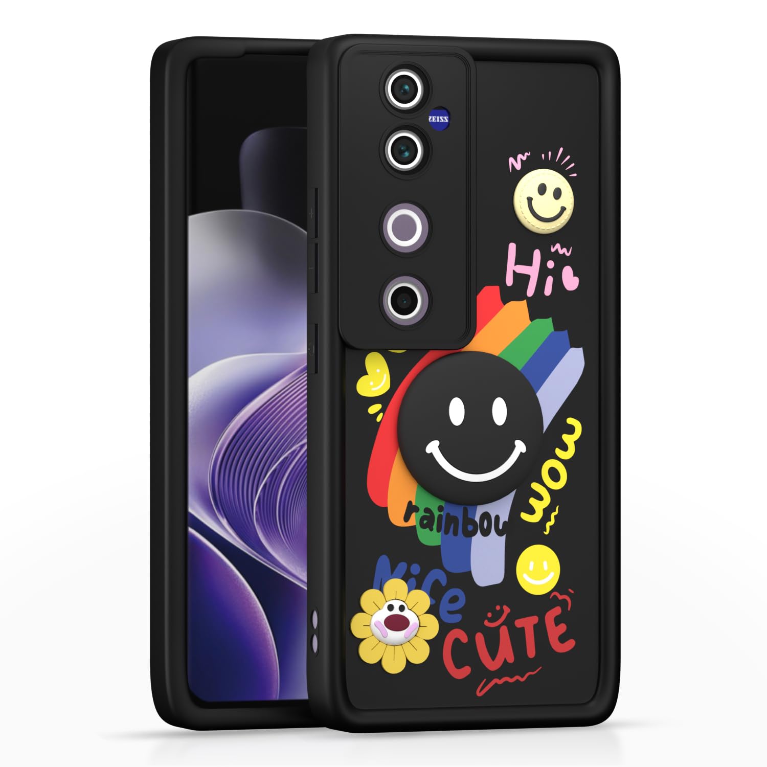 Black mobile cover for Vivo V40/V40 Pro/T3 Ultra 5G – Pikkme