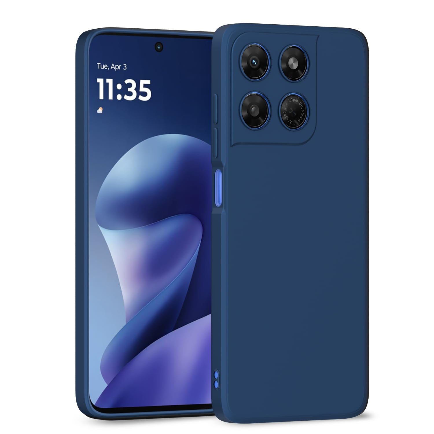 Pikkme blue Matte back cover for Moto G37 Power 5G