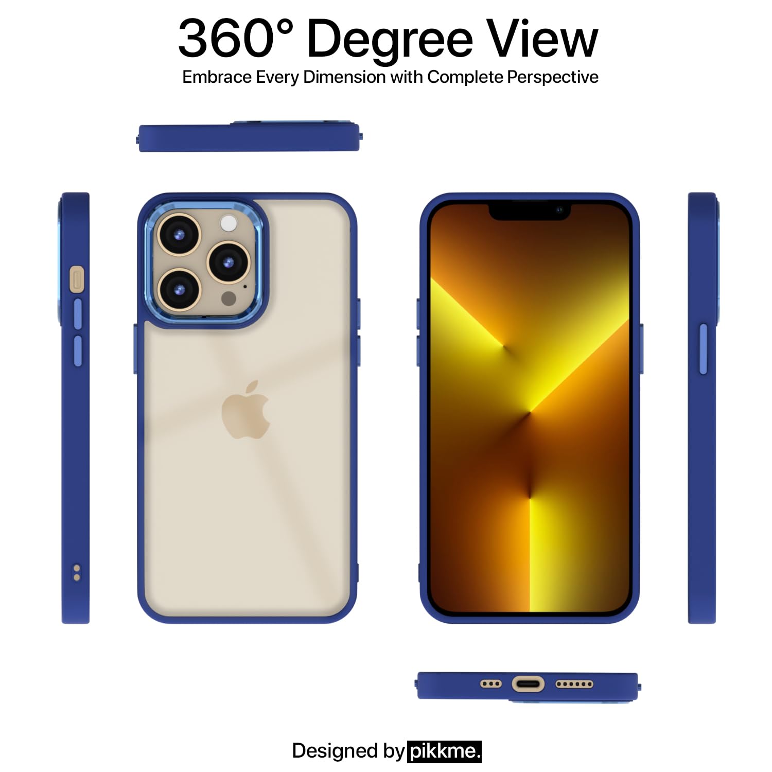 Dark blue Chrome back cover for iPhone 13 Pro – Pikkme – photo 2