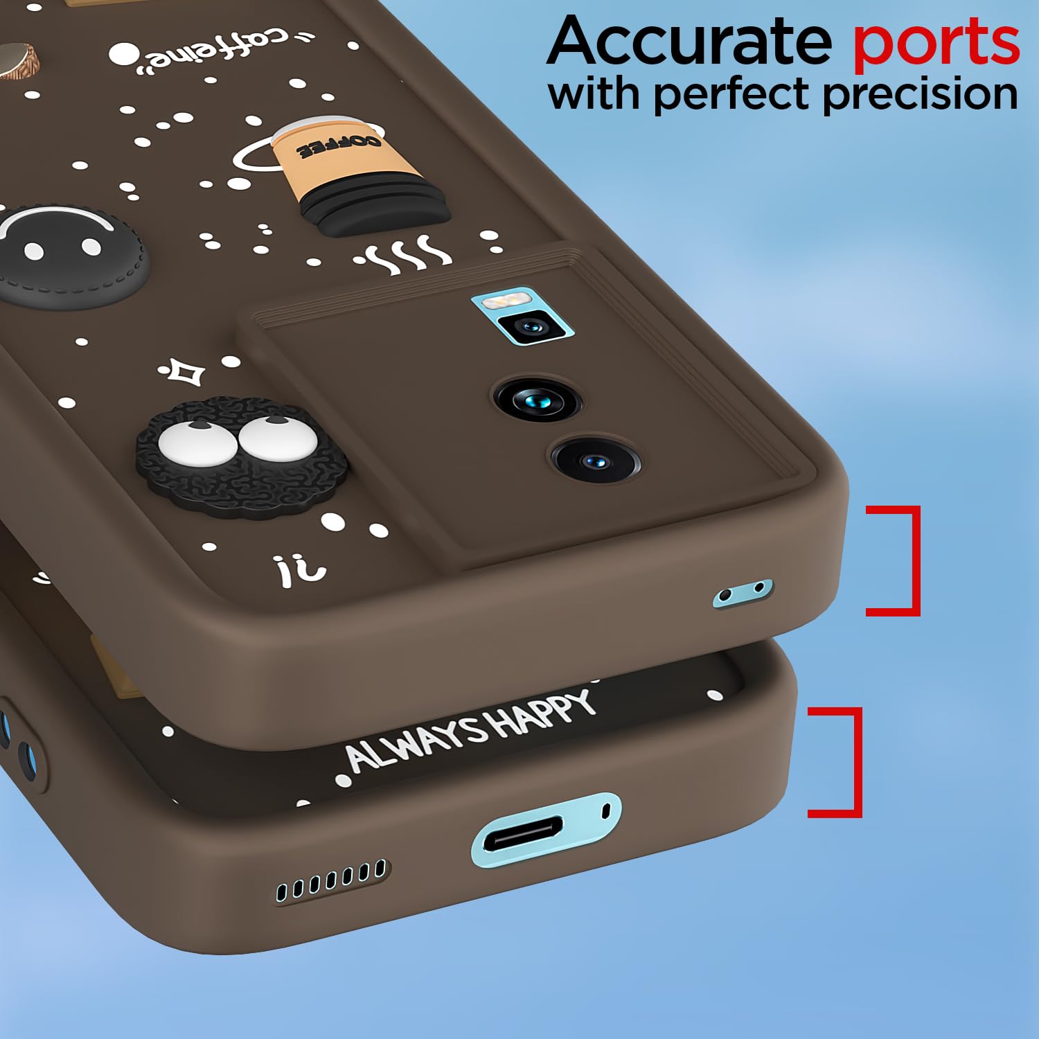 Pikkme iQOO Neo 7/Neo 7 Pro 5G Silicone brown mobile back cover – photo 4