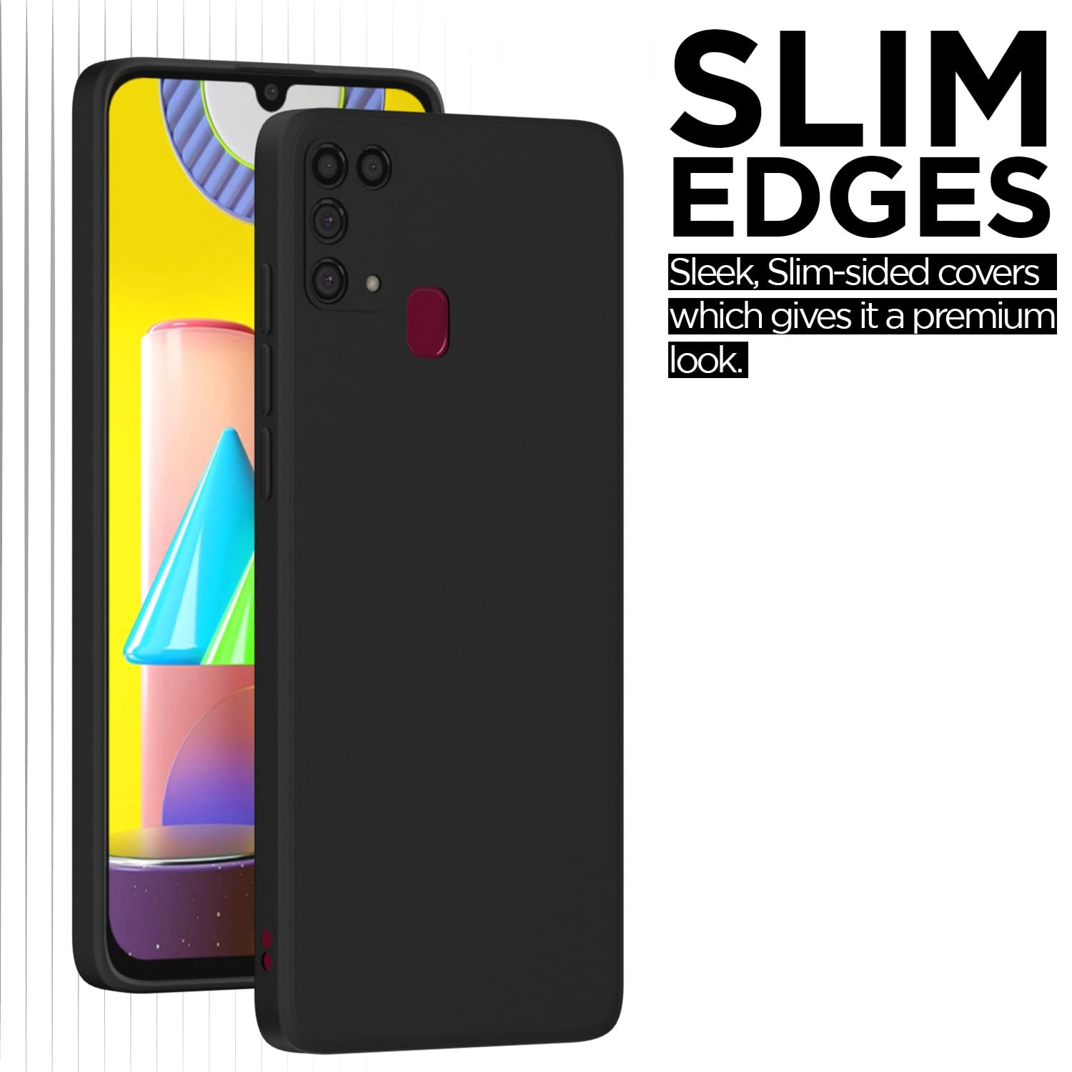 Pikkme Samsung M31/F41/M31 Prime Matte black back cover – photo 7
