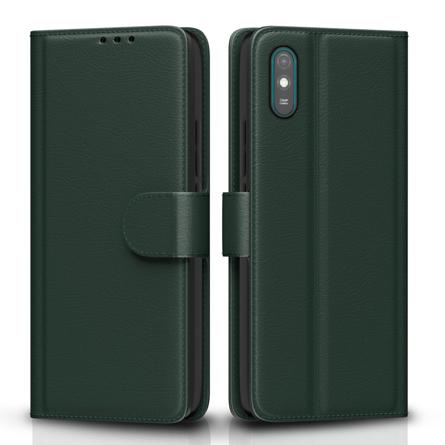 Redmi 9A Green Vintage Flip Cover