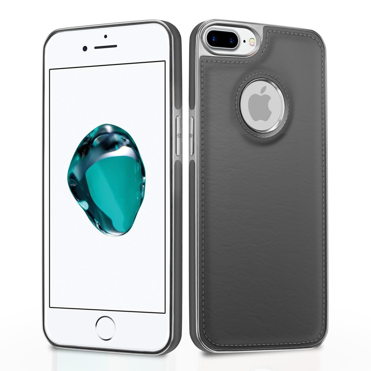 Pikkme iPhone 7 Plus/8 Plus chrome grey mobile cover