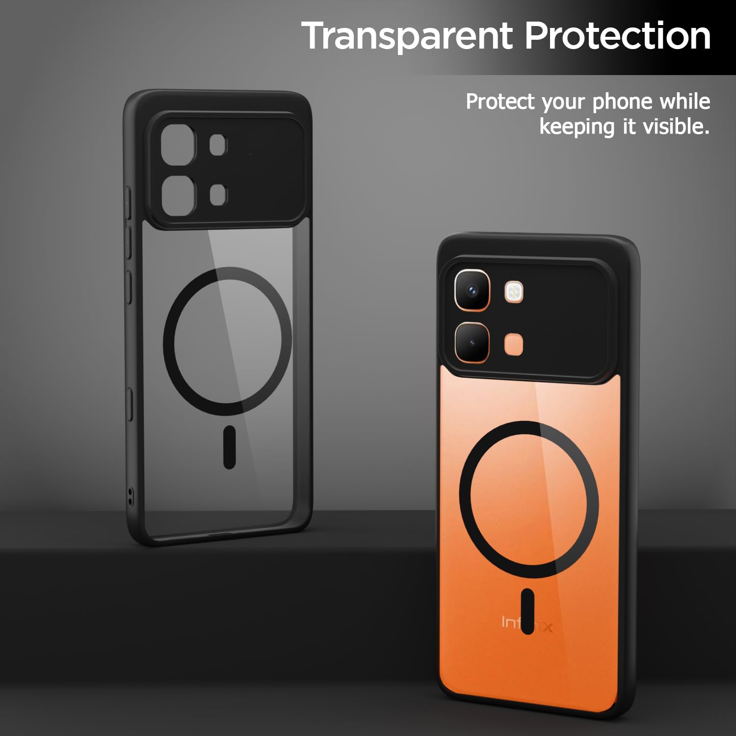 Infinix Note Edge 5G phone cover in black mag-safe by Pikkme – photo 3