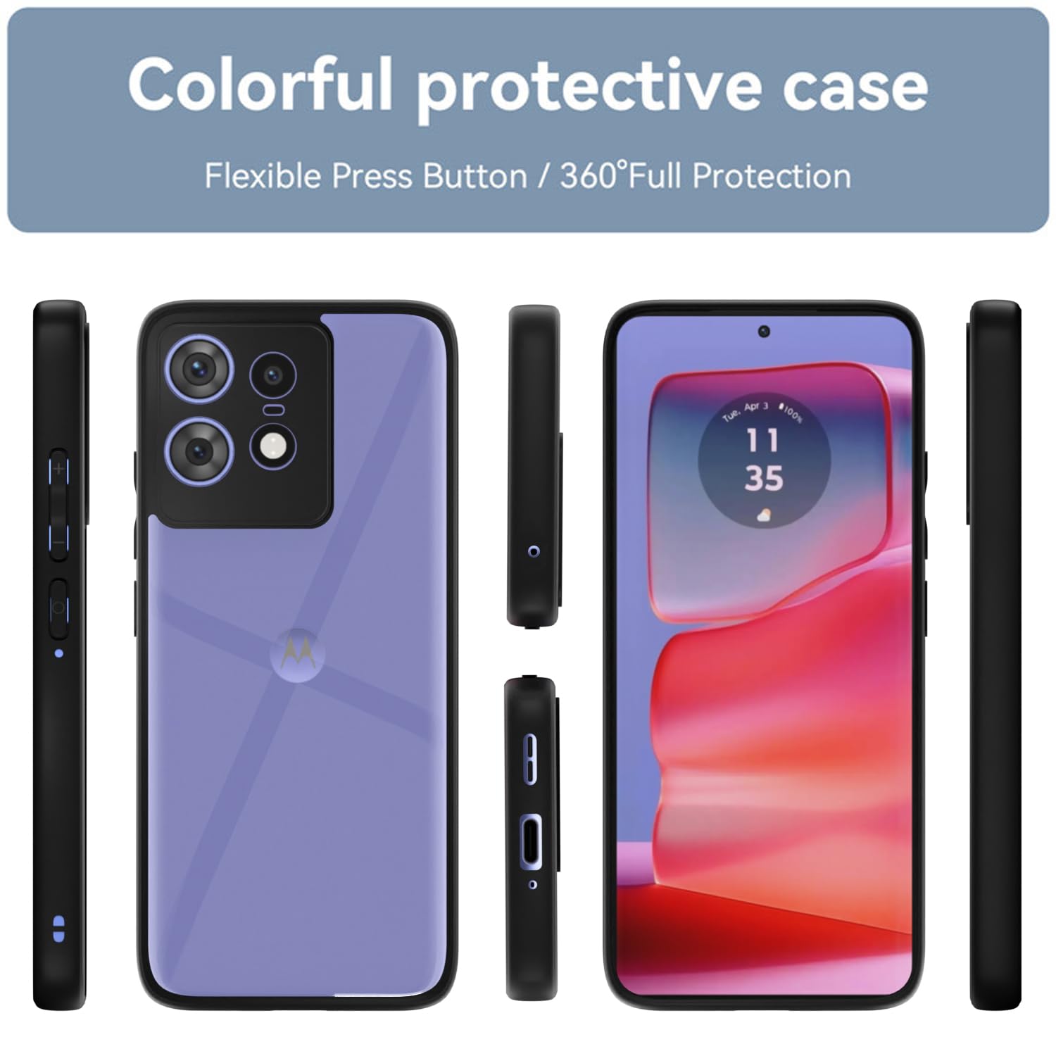 Pikkme black back cover for Moto Edge 50 Pro 5G – photo 2