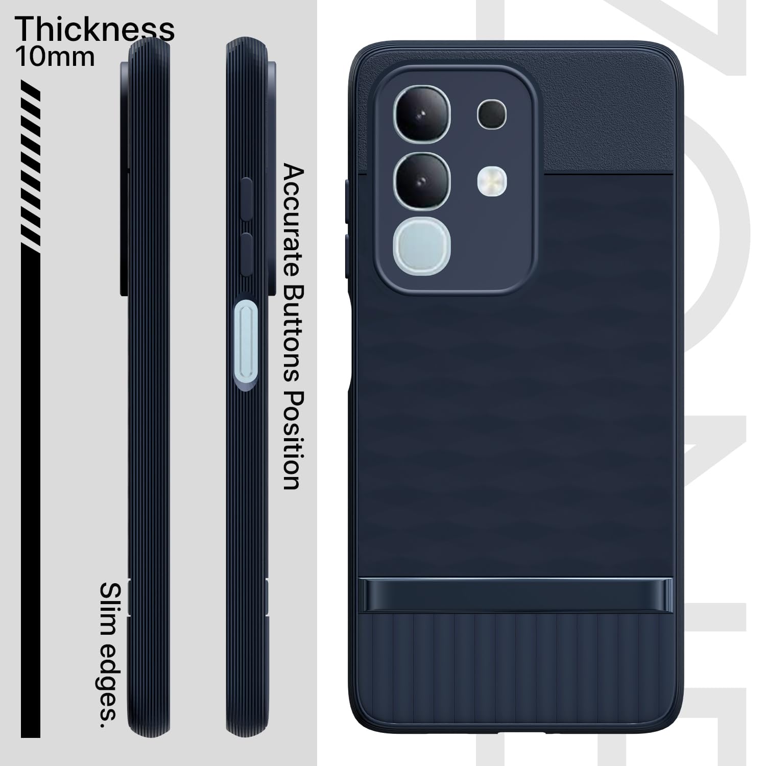 Pikkme Vivo T4x 5G Shockproof Soft Flexible Gencase Back Cover (Blue)