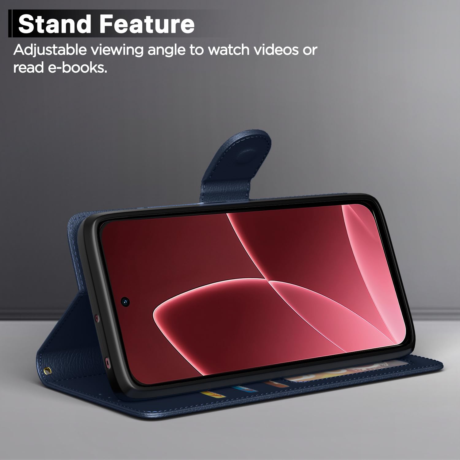 Oppo F33 Pro 5G flip cover in blue by Pikkme – photo 3